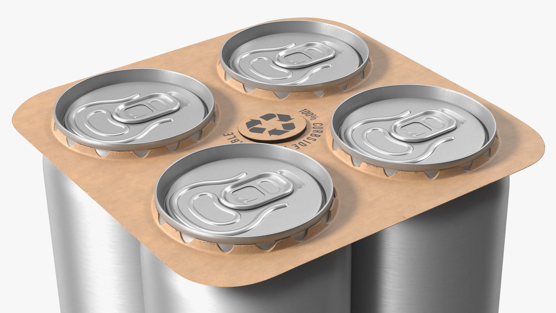 Paperboard 4 Pack Beer Can Carrier 3D model