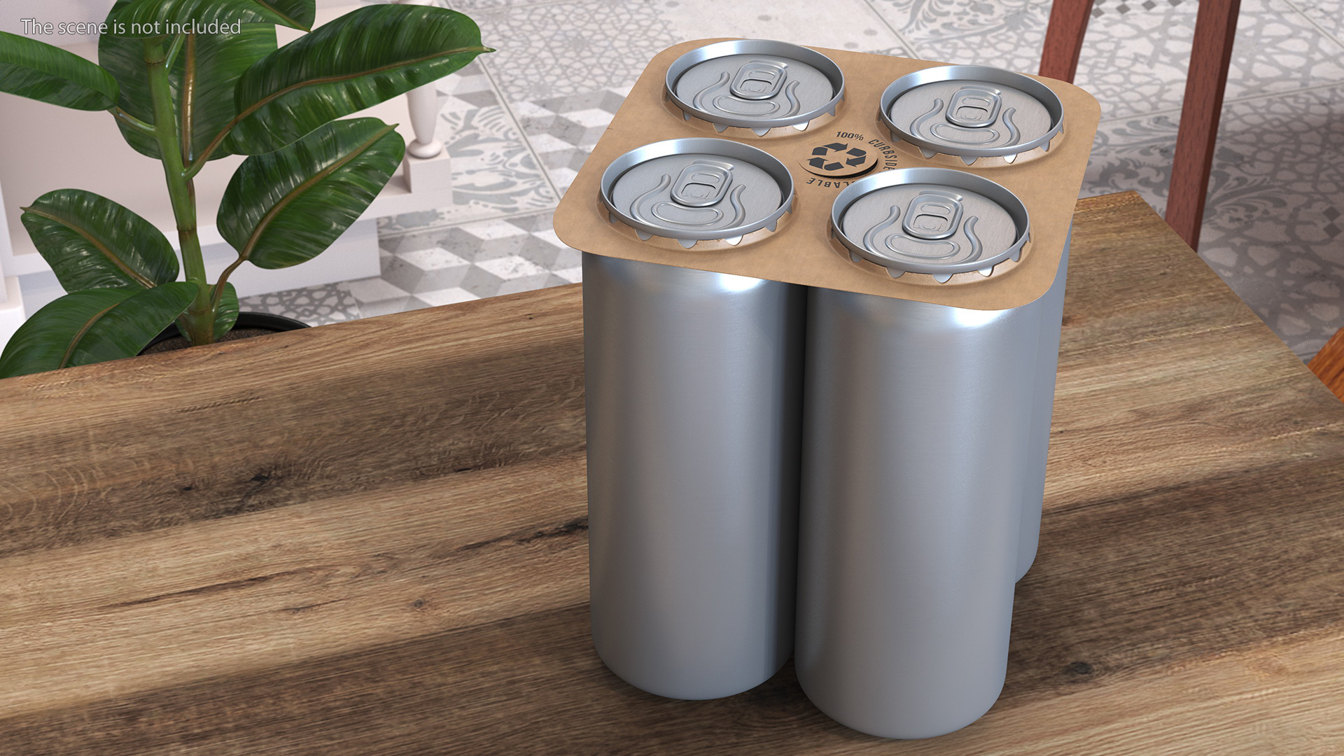 Paperboard 4 Pack Beer Can Carrier 3D model