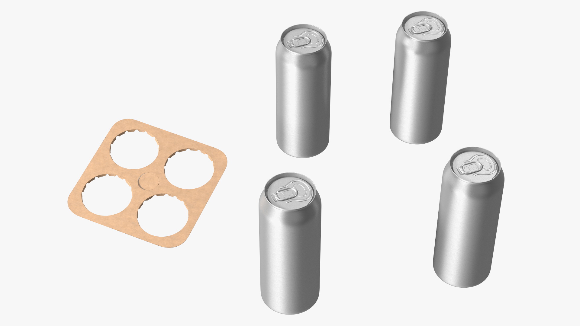 Paperboard 4 Pack Beer Can Carrier 3D model