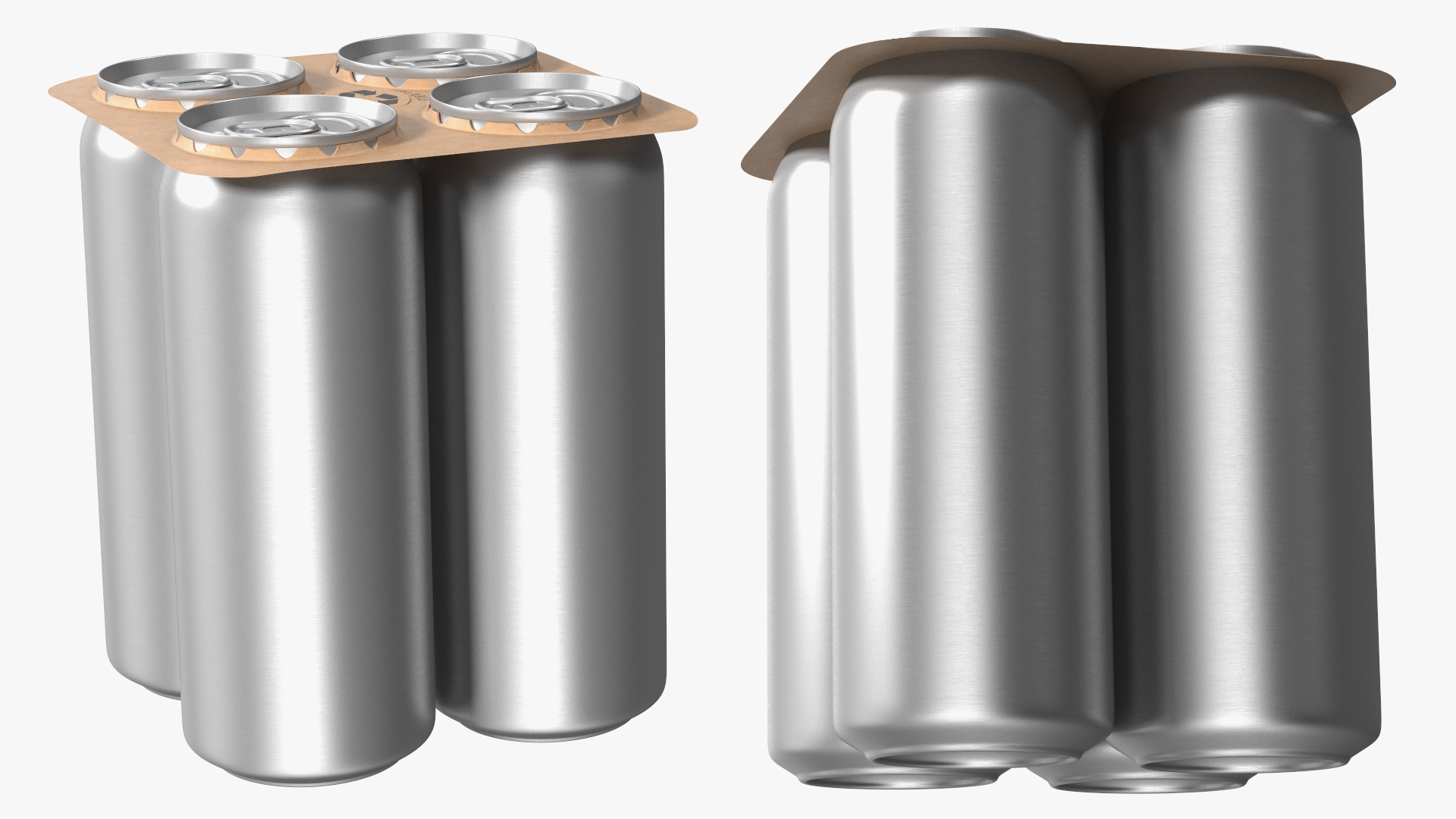 Paperboard 4 Pack Beer Can Carrier 3D model