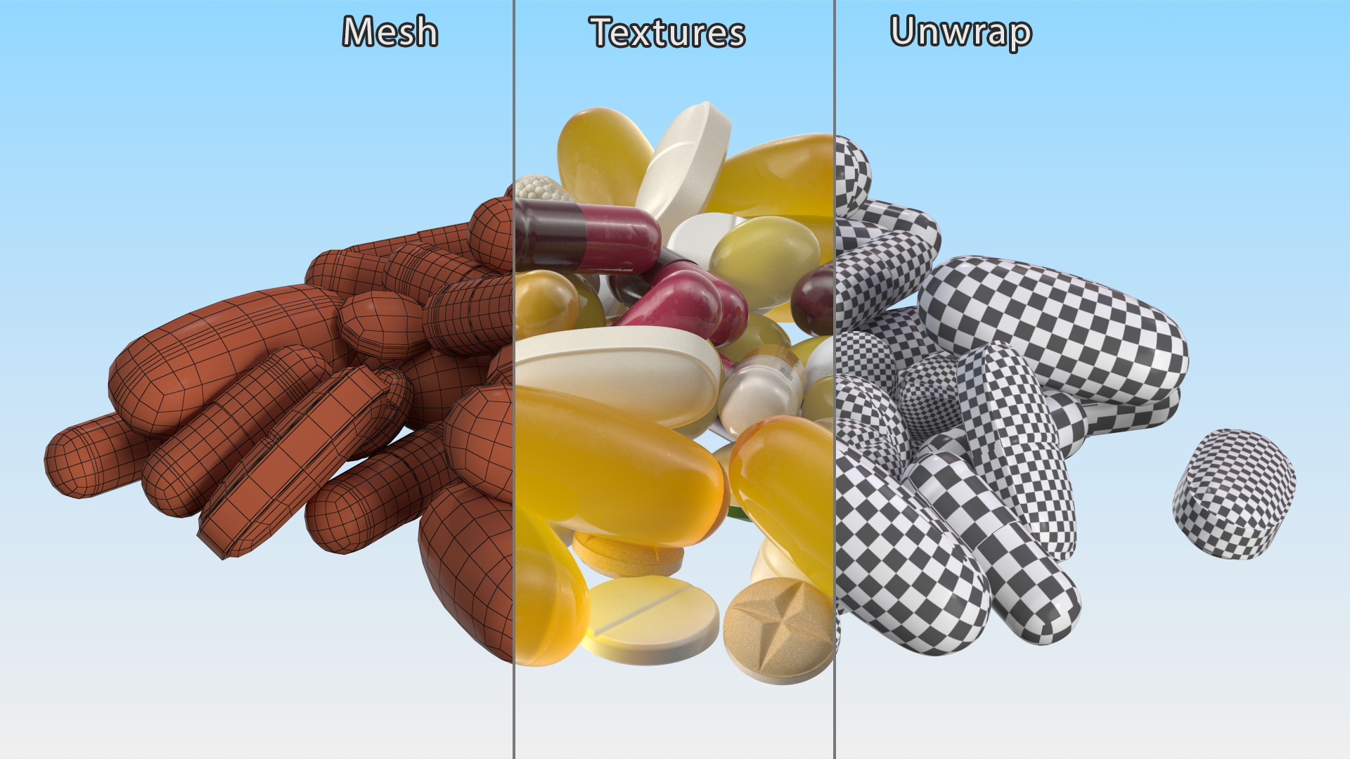 Stack of Pills 3D model