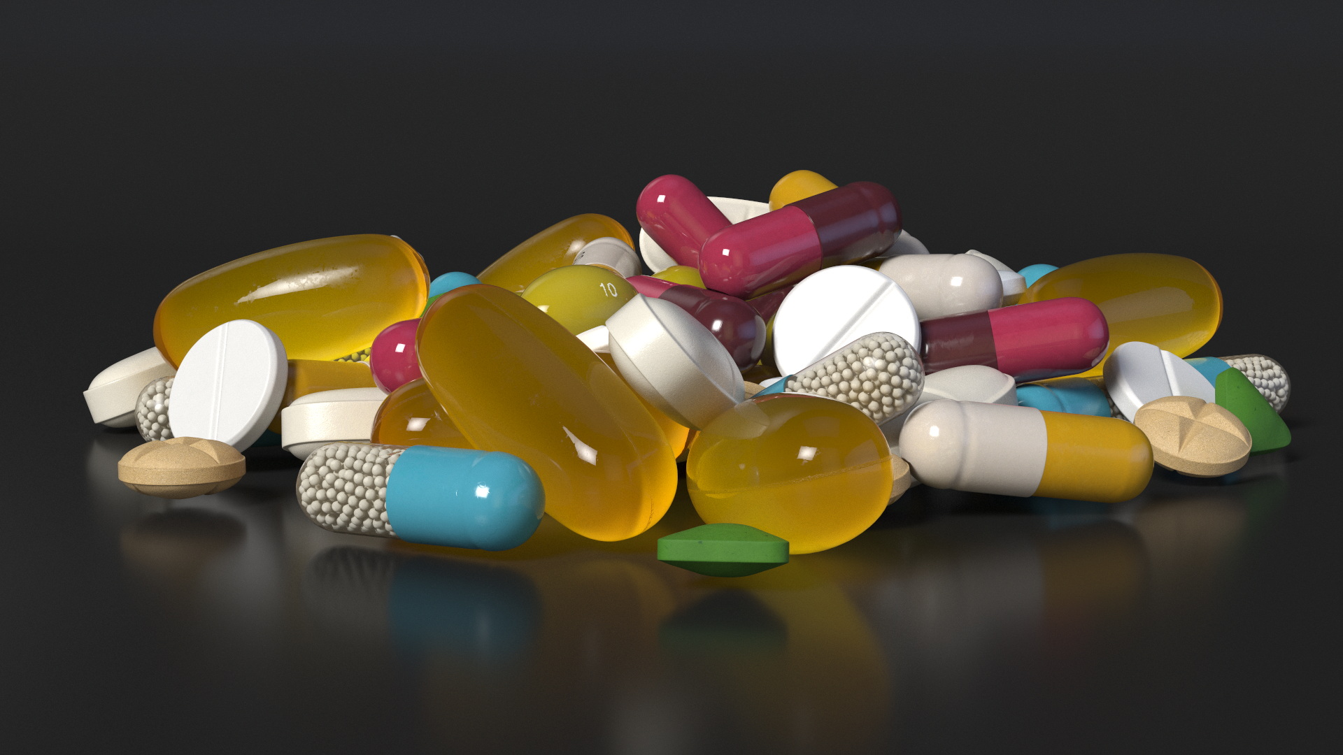 Stack of Pills 3D model