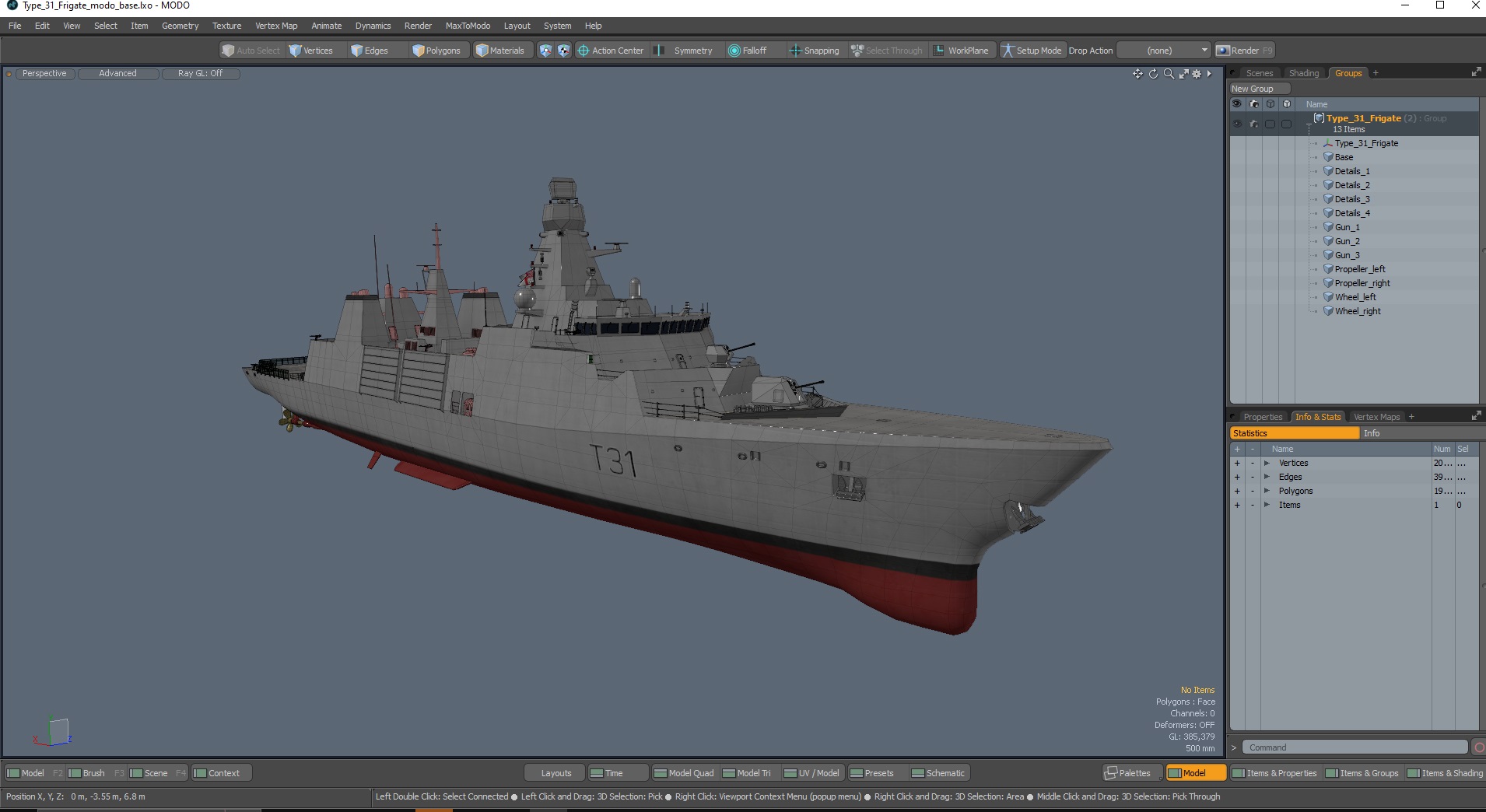 3D model Type 31 Frigate