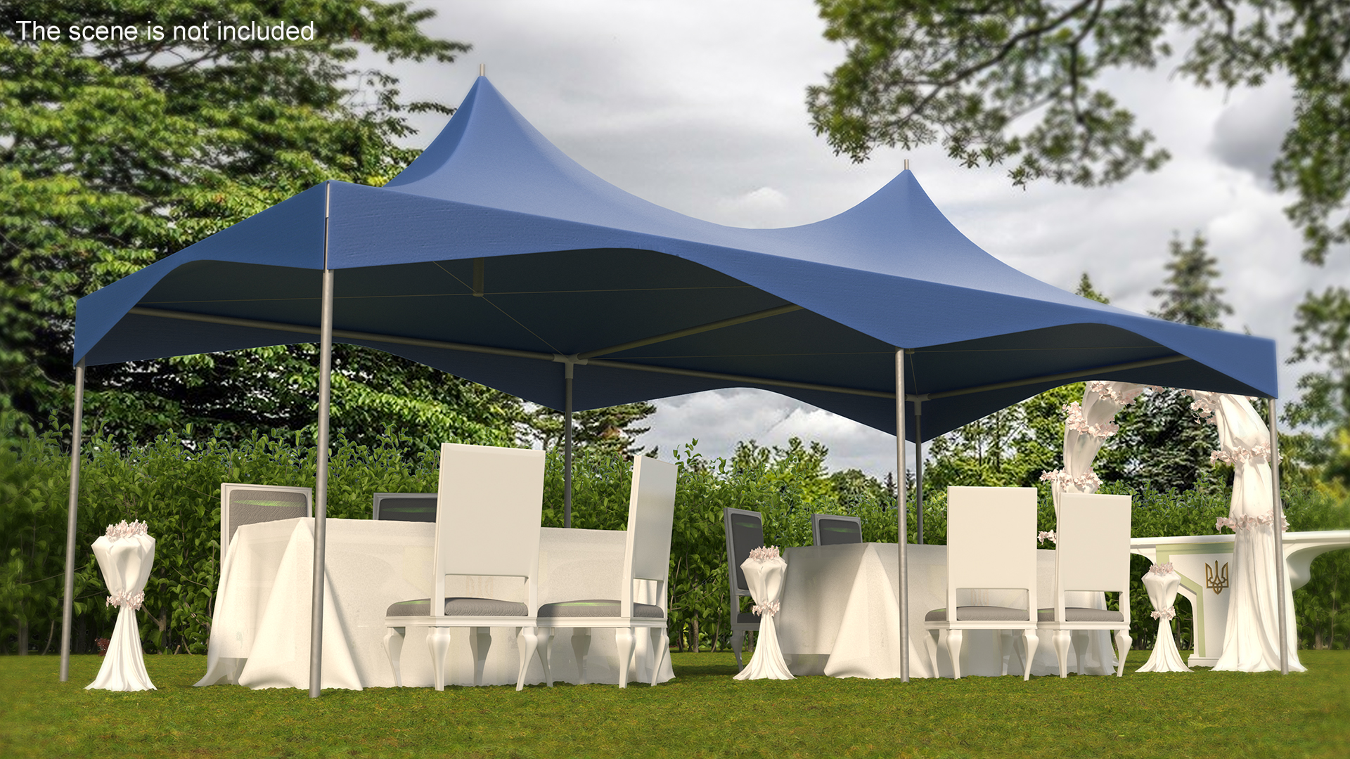 Wedding Tent Blue 3D