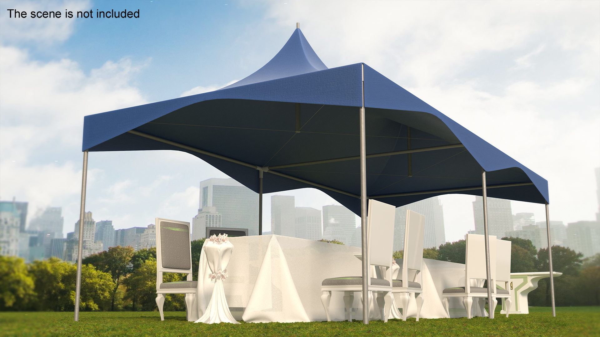 Wedding Tent Blue 3D