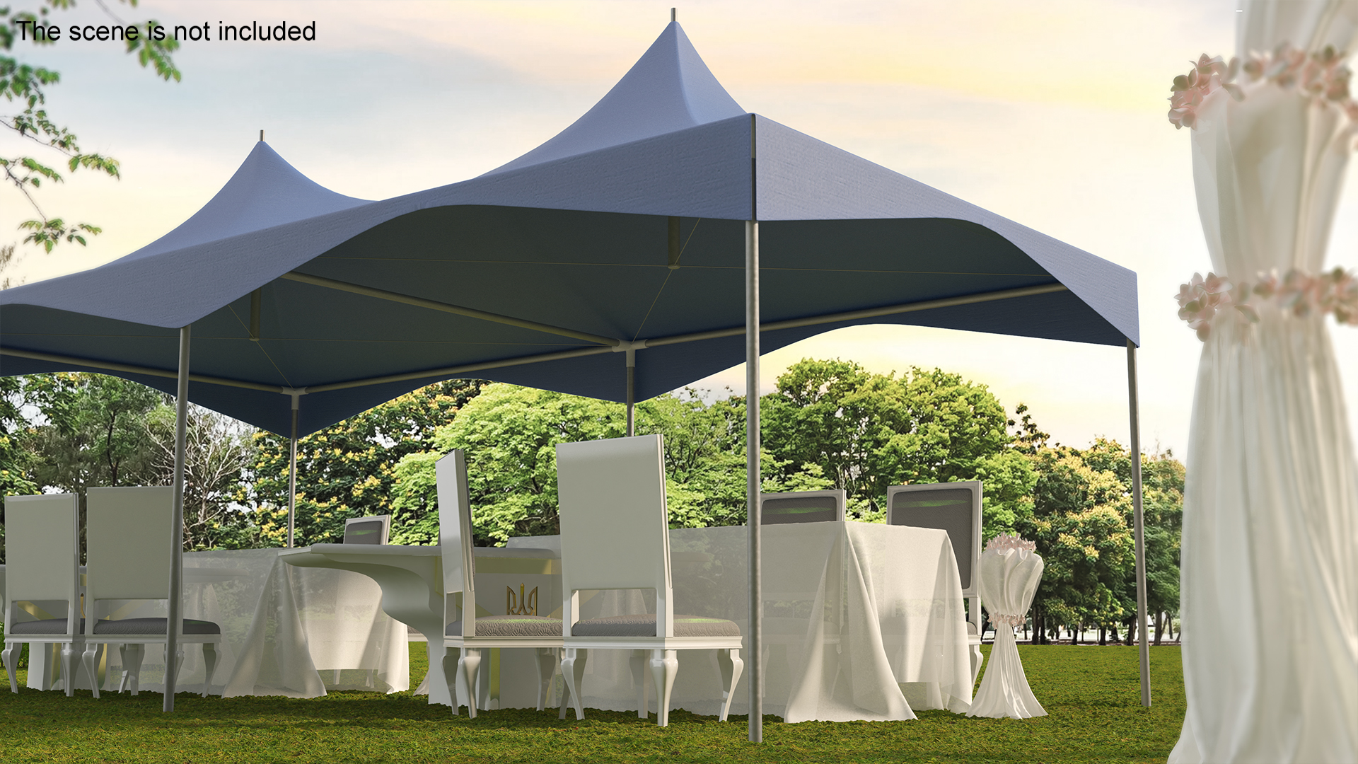 Wedding Tent Blue 3D