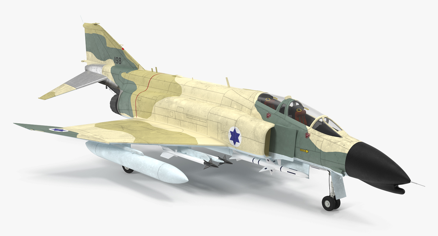 F 4E Kurnass Israeli Air Force Rigged 3D