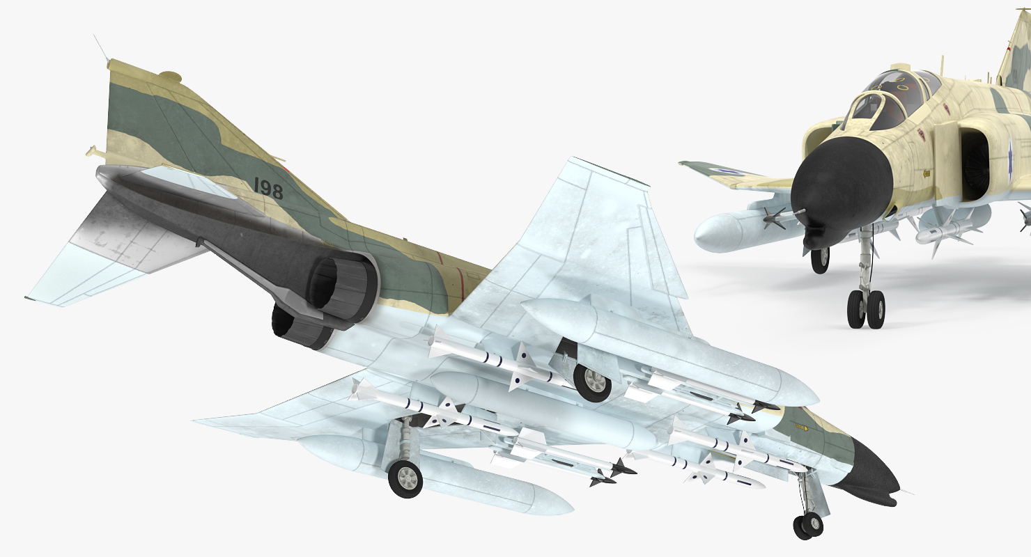 F 4E Kurnass Israeli Air Force Rigged 3D