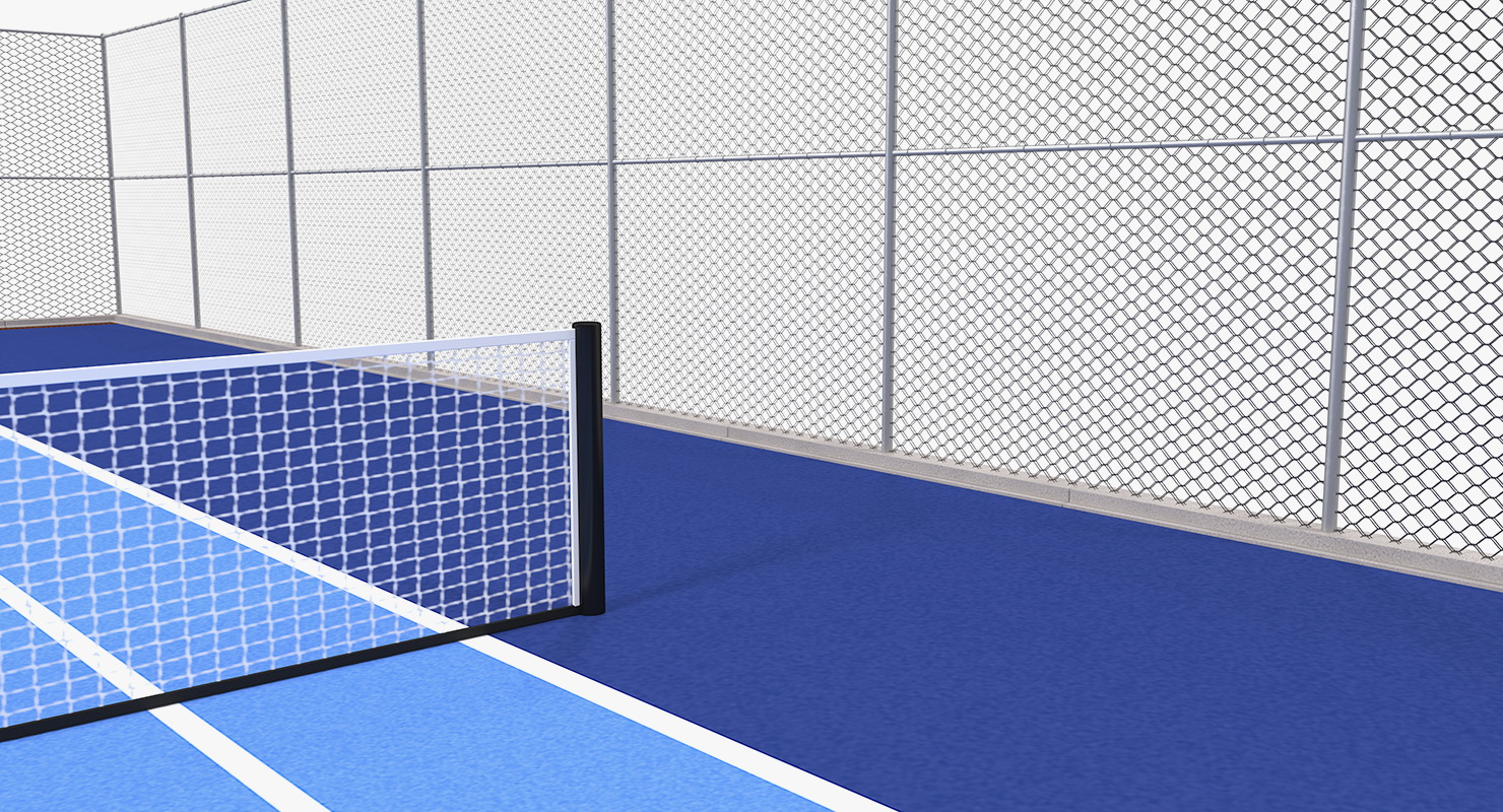 3D model Outdoor Tennis Court