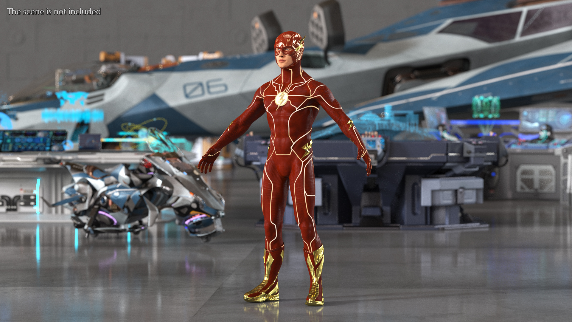 3D model DC Character Flash Rigged