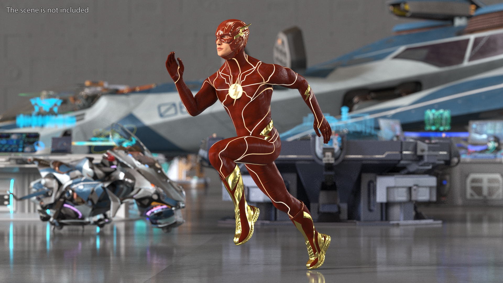 3D model DC Character Flash Rigged