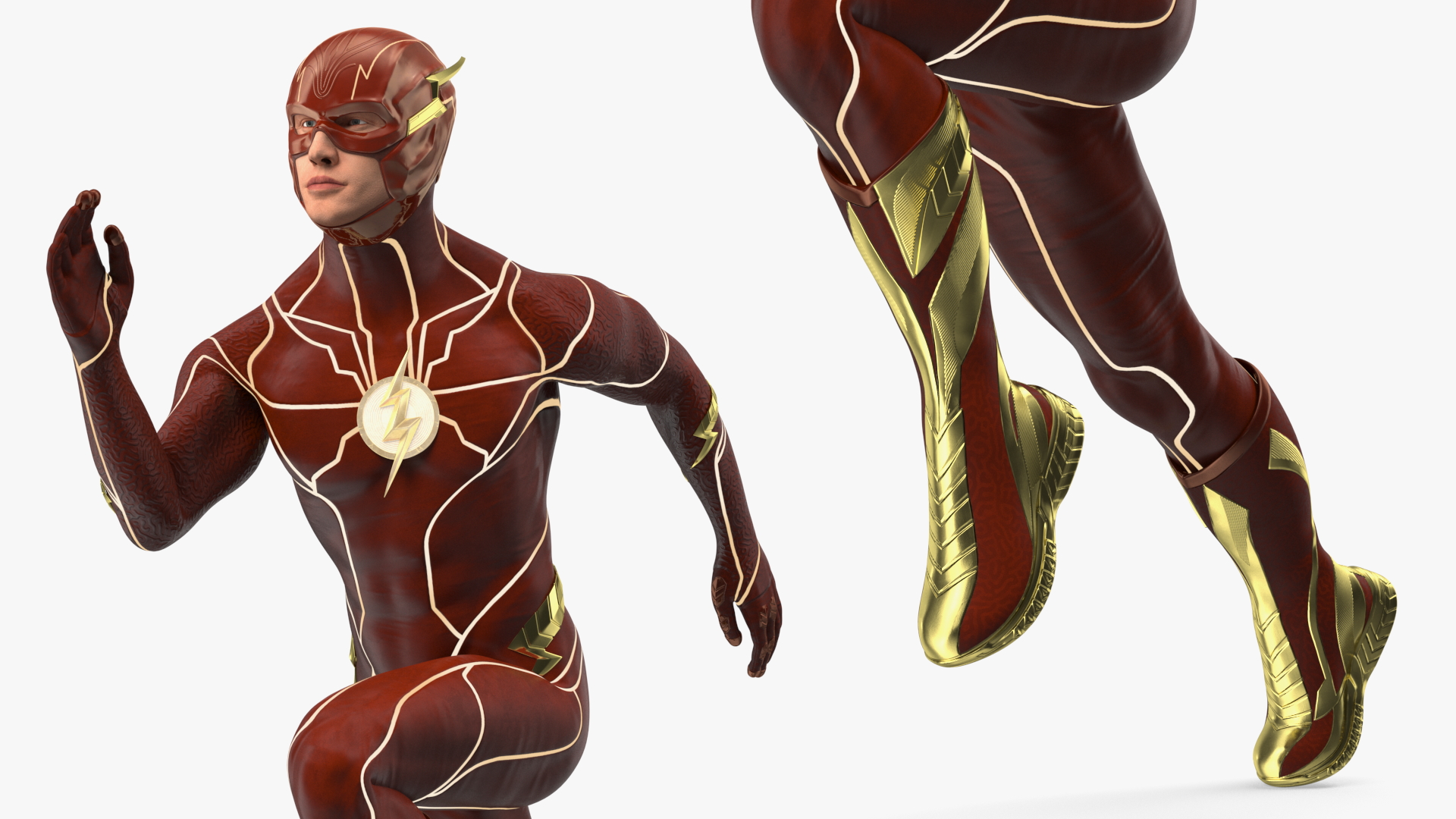 3D model DC Character Flash Rigged