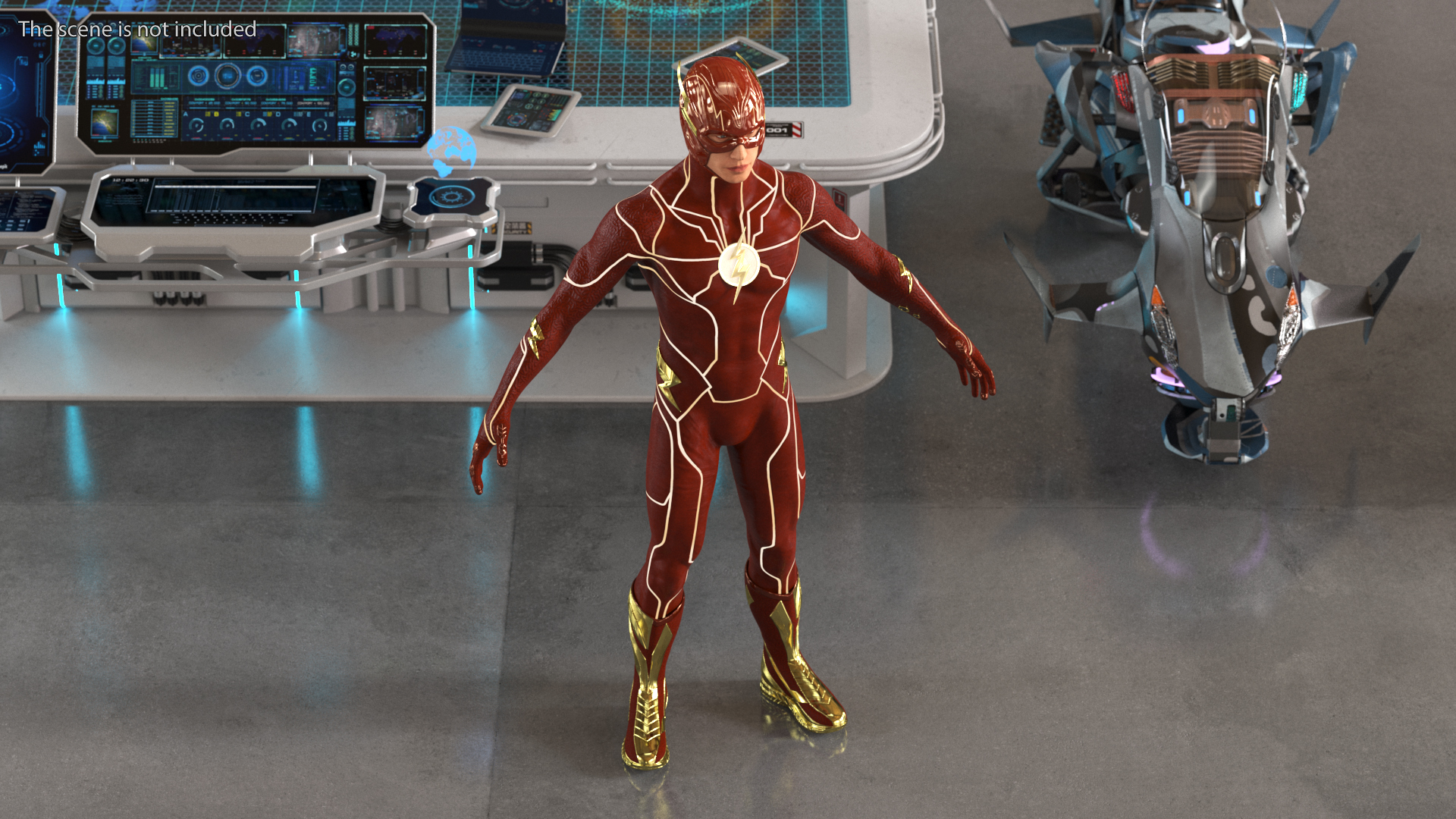 3D model DC Character Flash Rigged