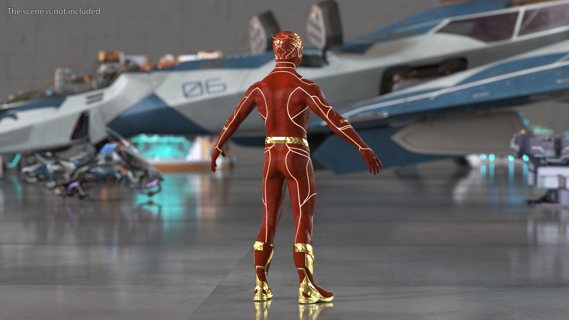 3D model DC Character Flash Rigged