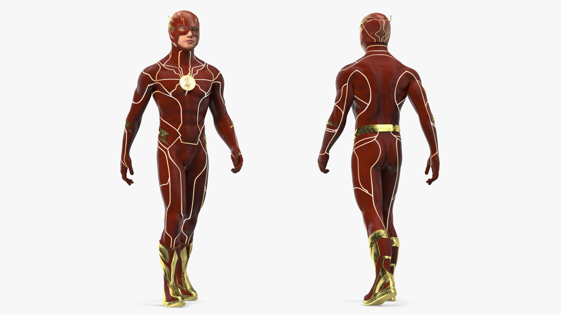 3D model DC Character Flash Rigged