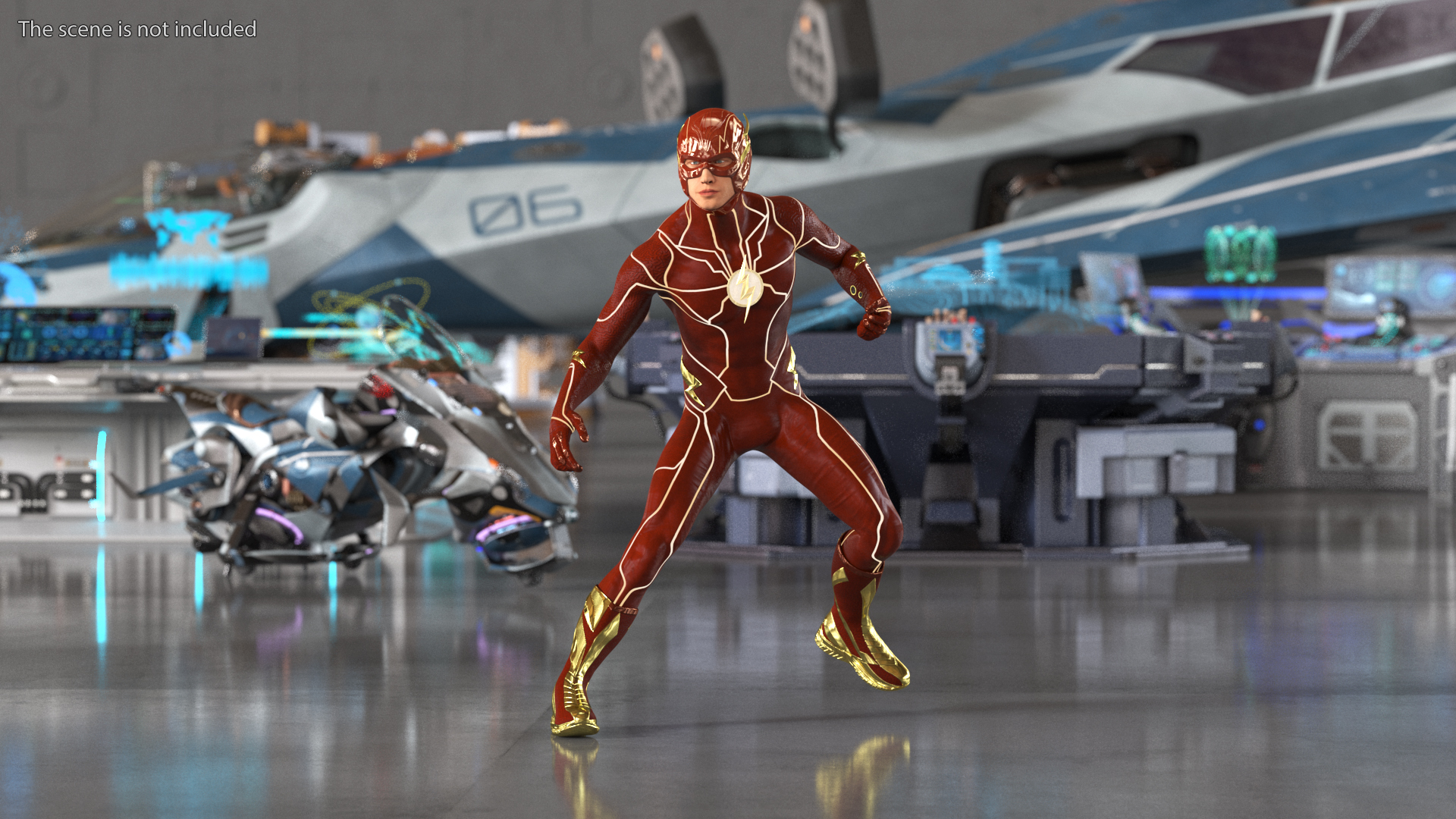 3D model DC Character Flash Rigged