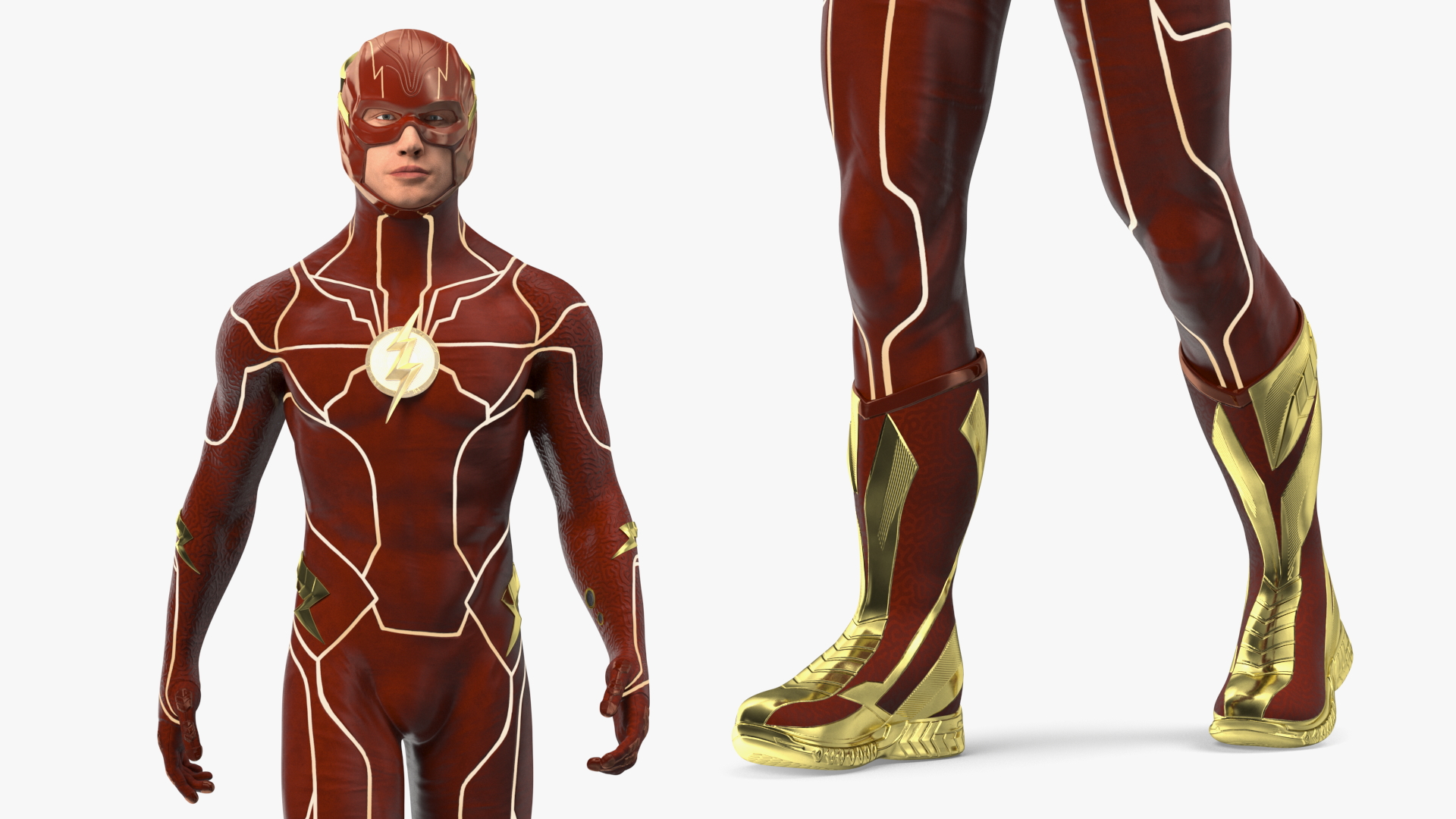 3D model DC Character Flash Rigged