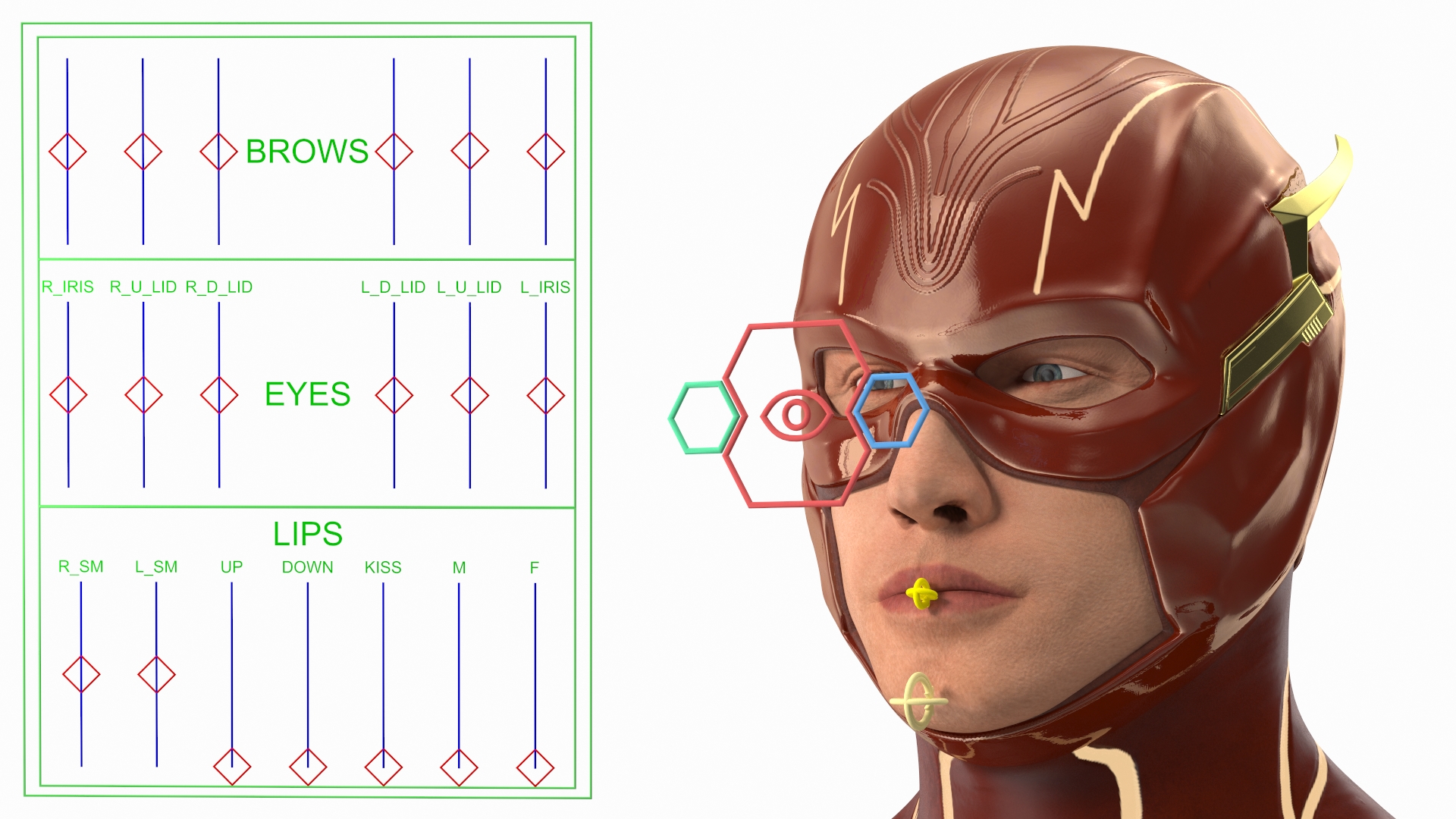 3D model DC Character Flash Rigged