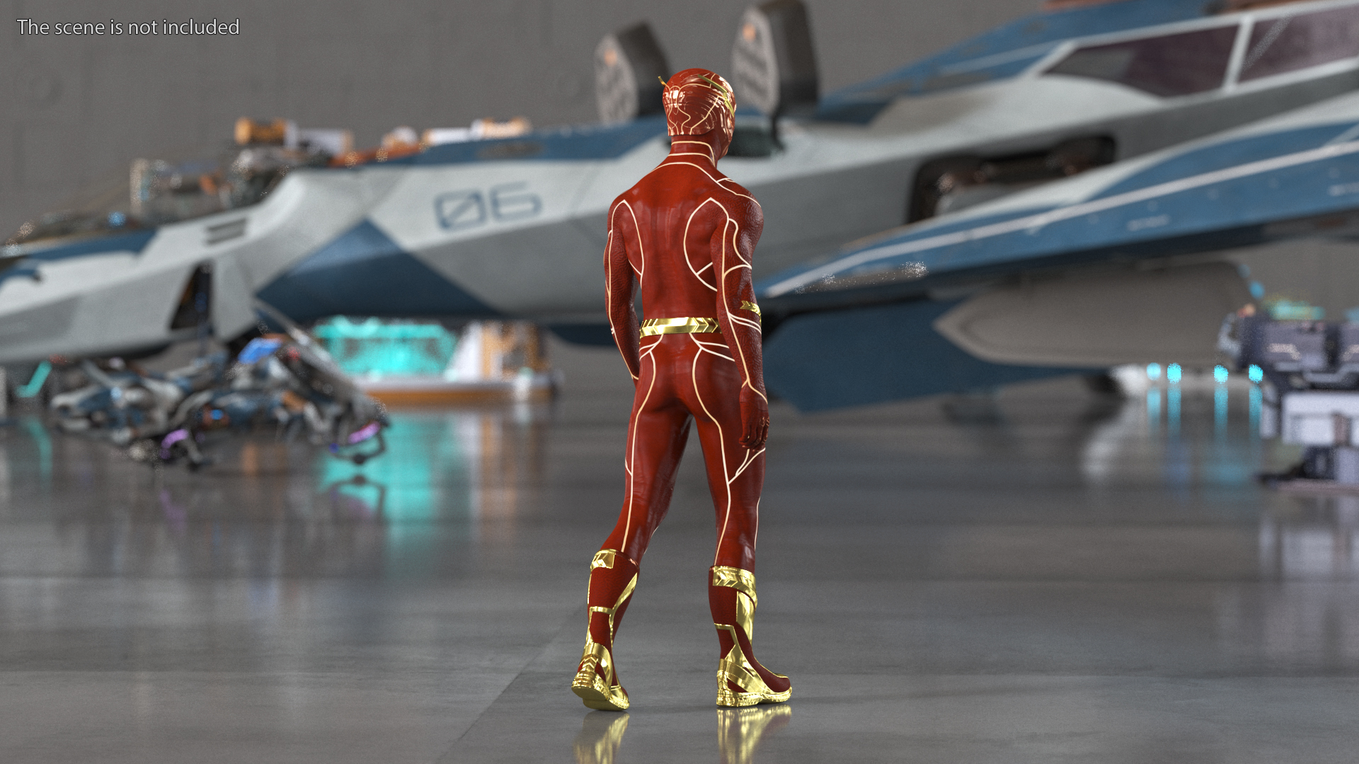 3D model DC Character Flash Rigged