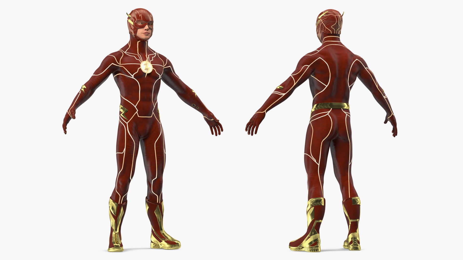 3D model DC Character Flash Rigged