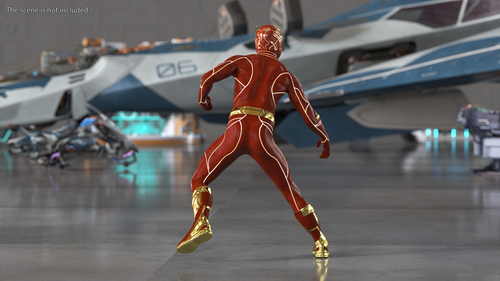 3D model DC Character Flash Rigged