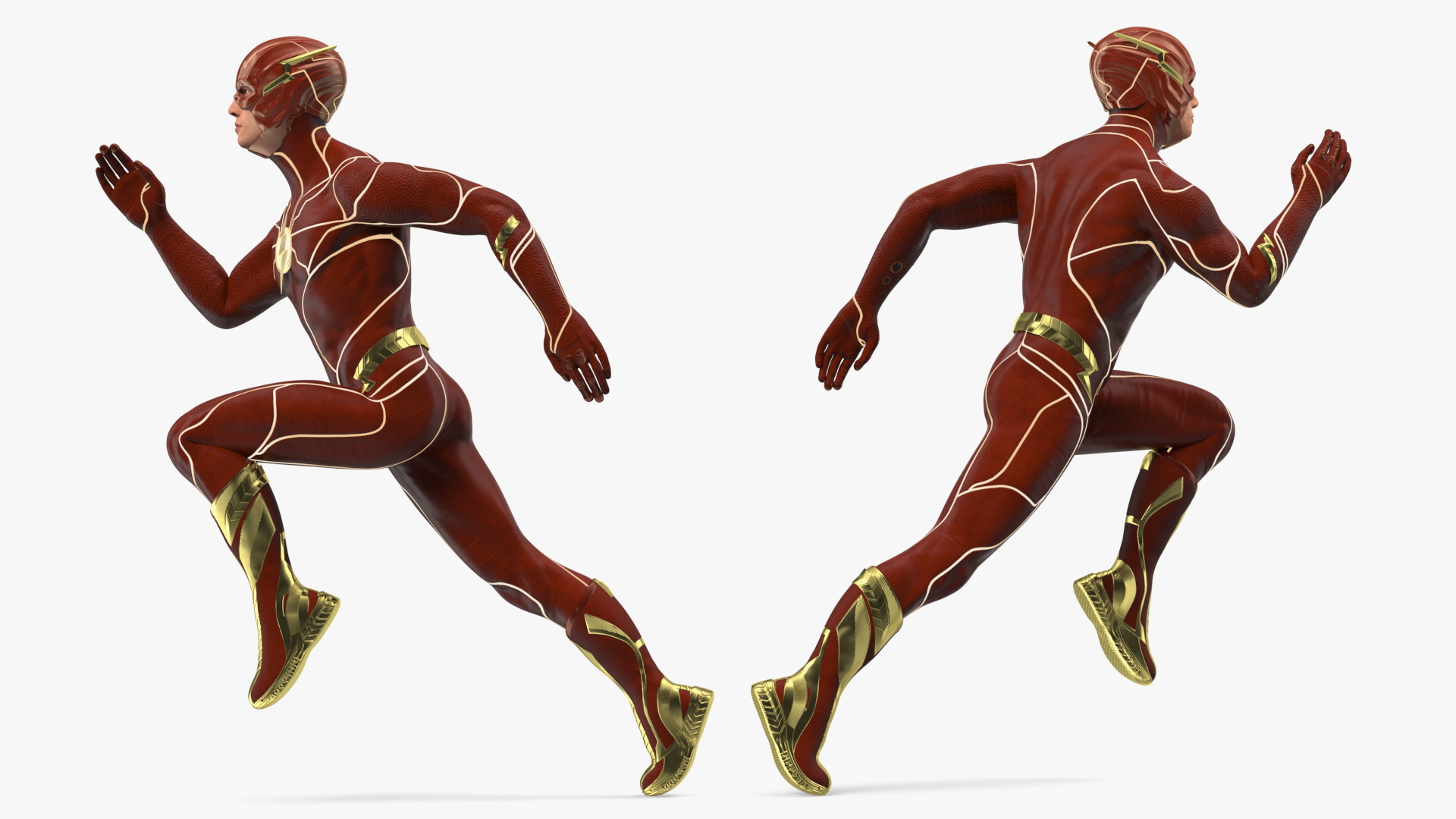 3D model DC Character Flash Rigged