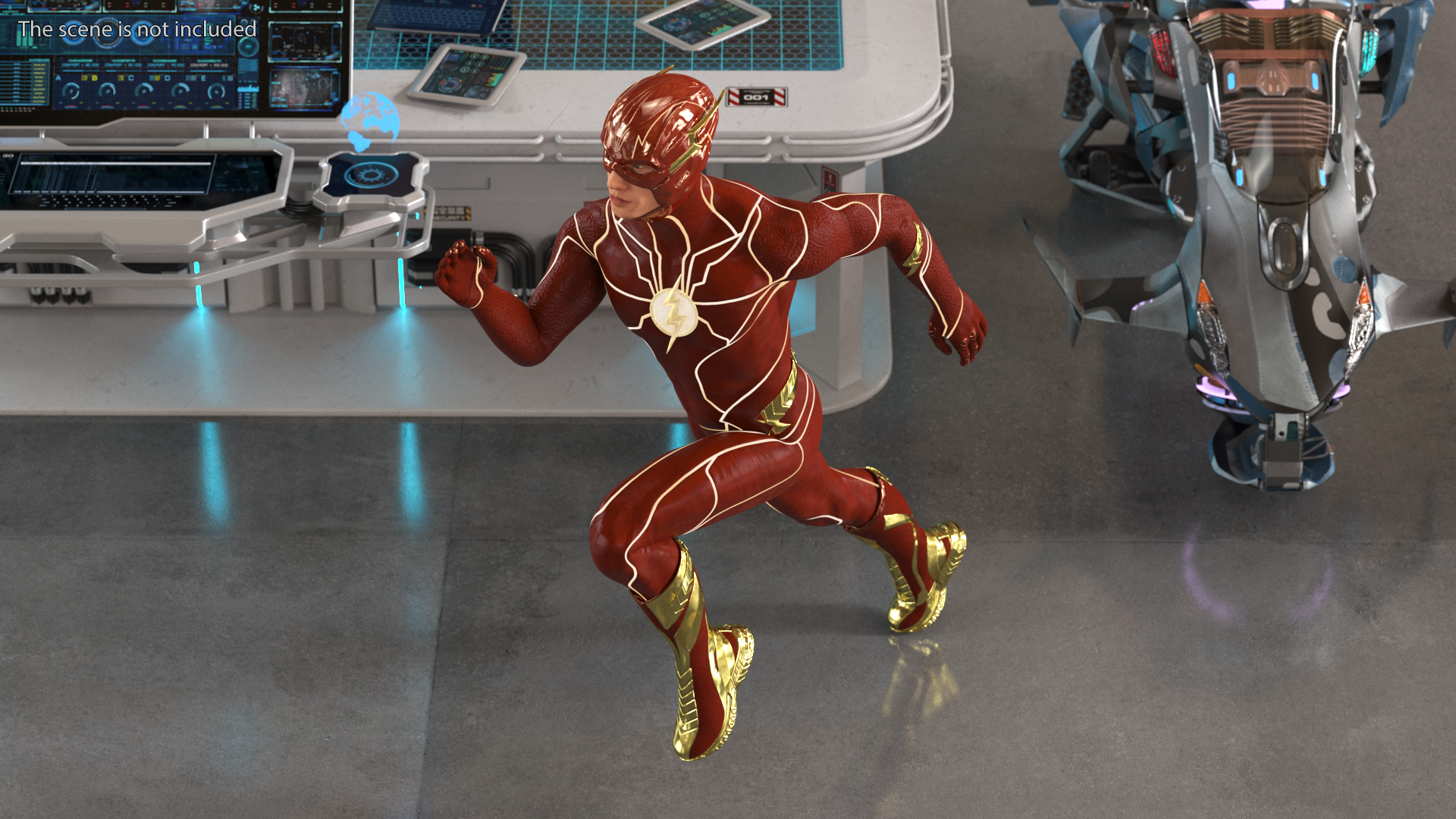 3D model DC Character Flash Rigged