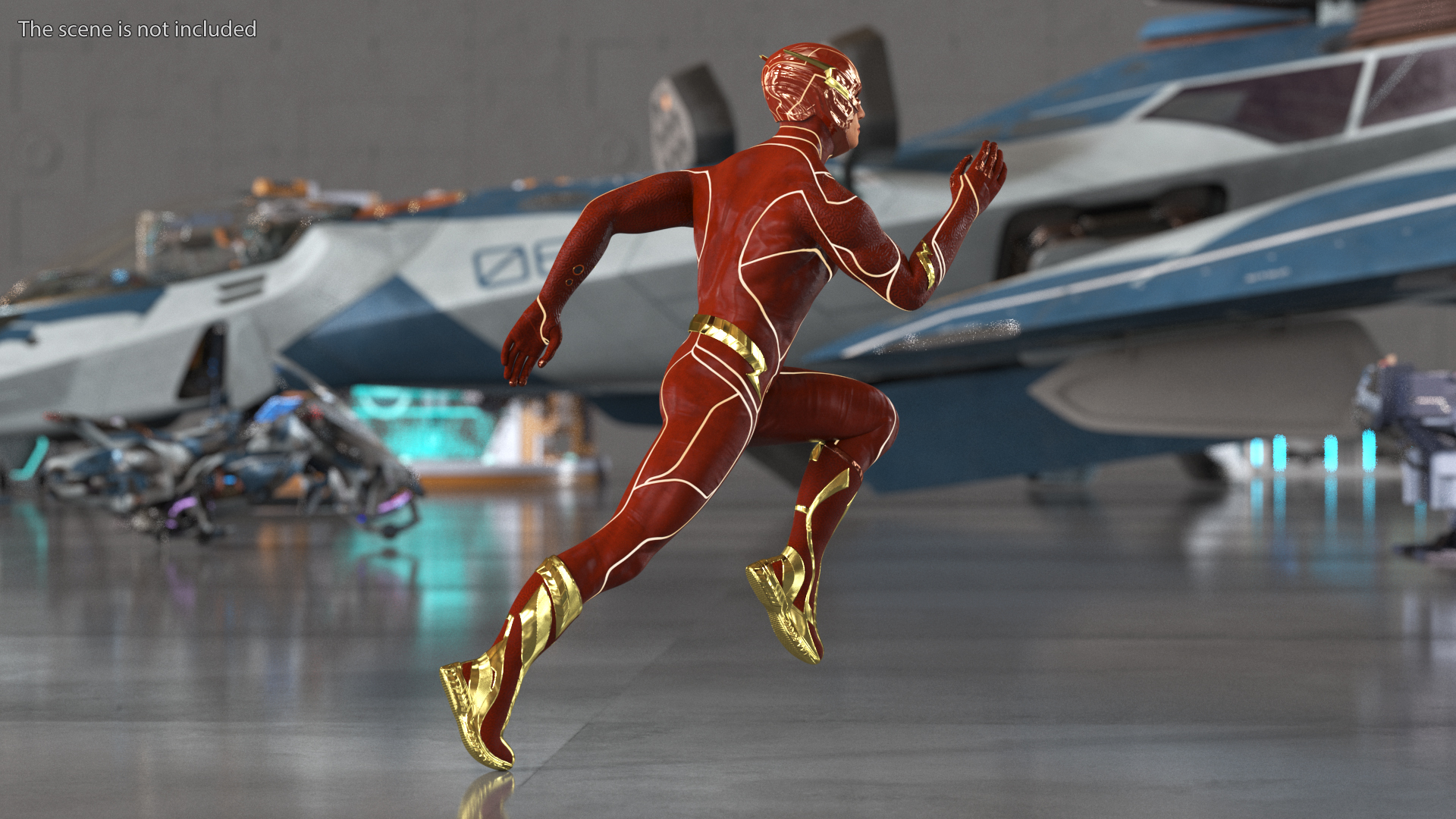 3D model DC Character Flash Rigged