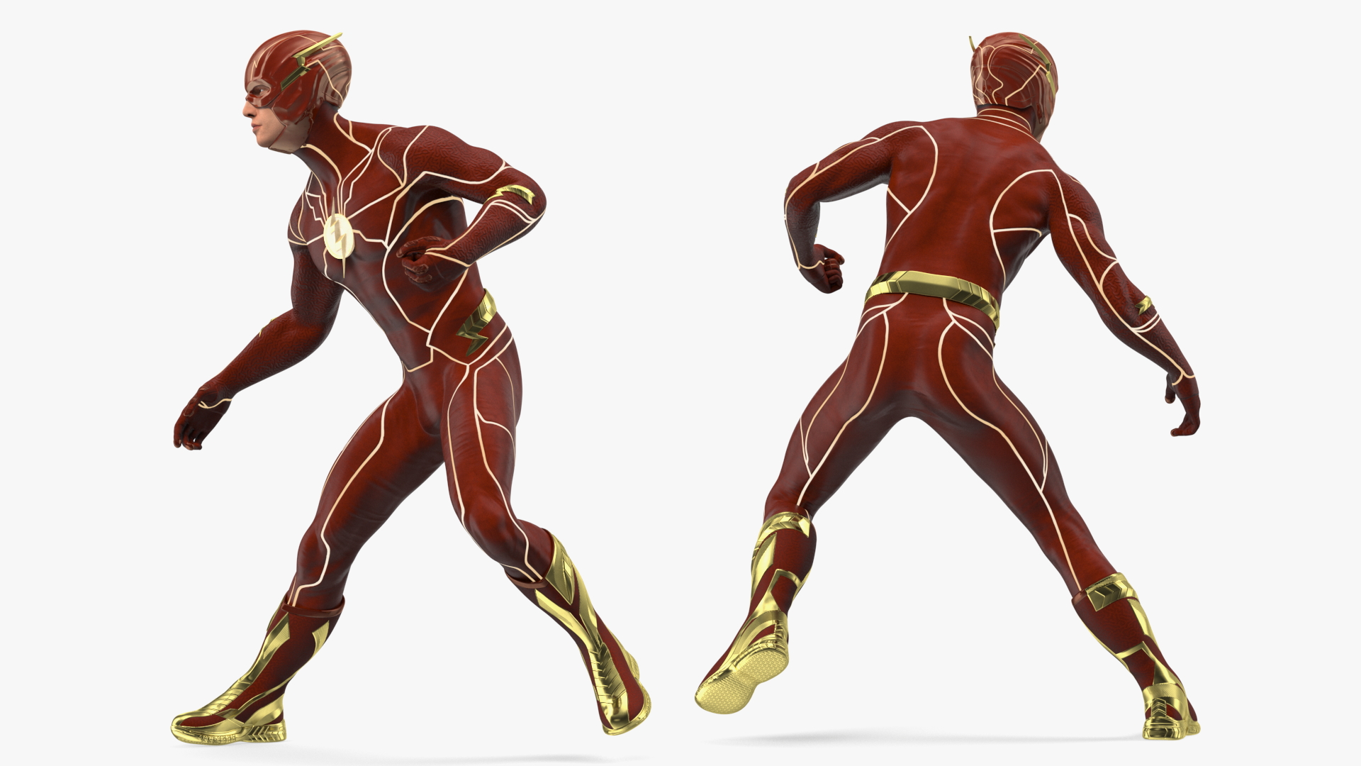 3D model DC Character Flash Rigged