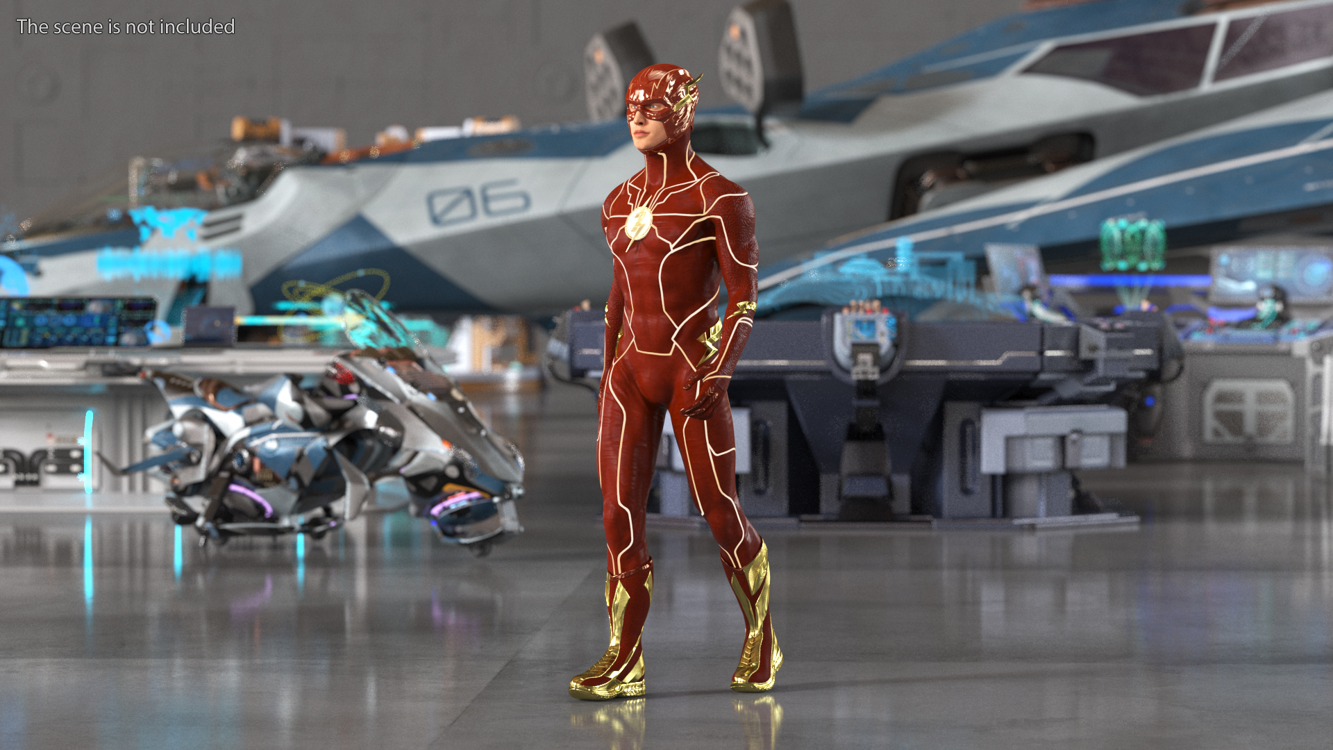 3D model DC Character Flash Rigged