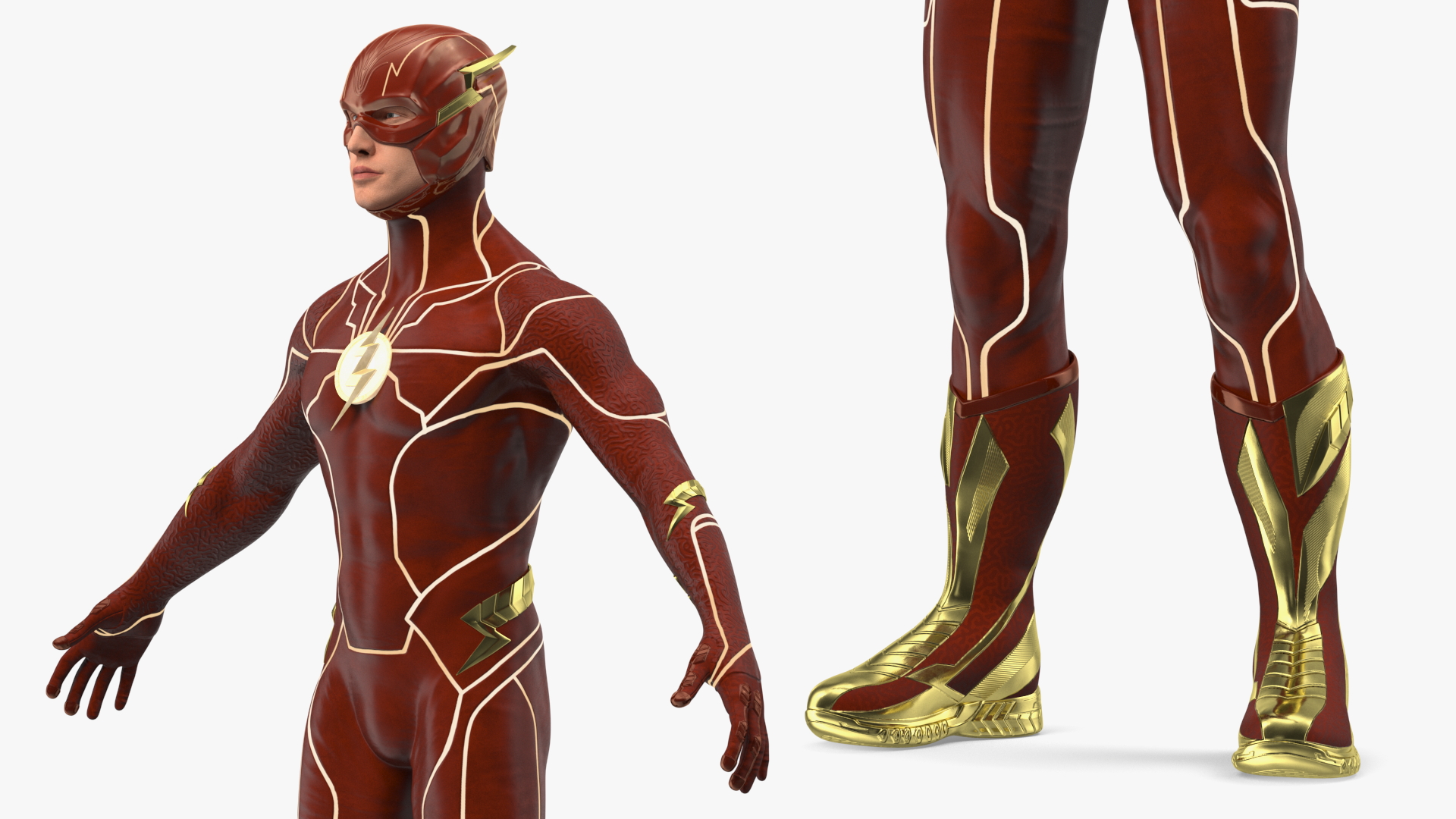 3D model DC Character Flash Rigged