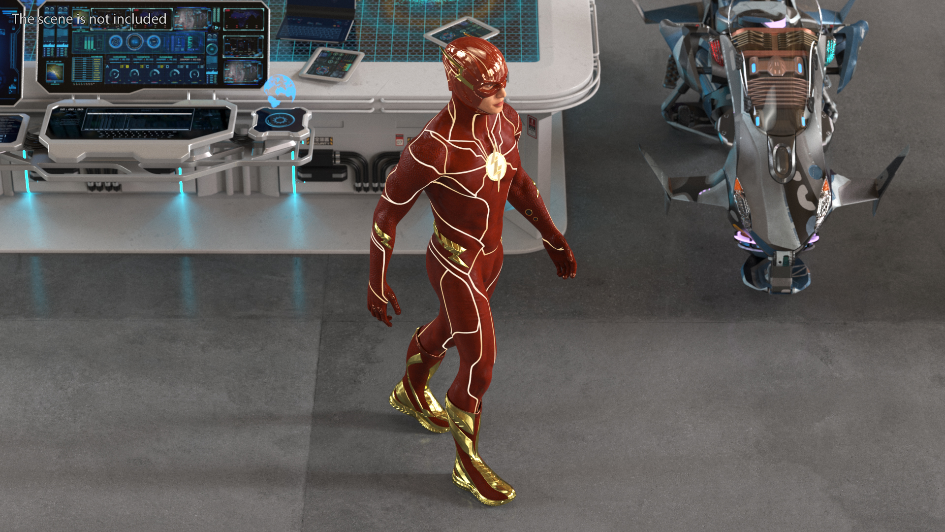 3D model DC Character Flash Rigged