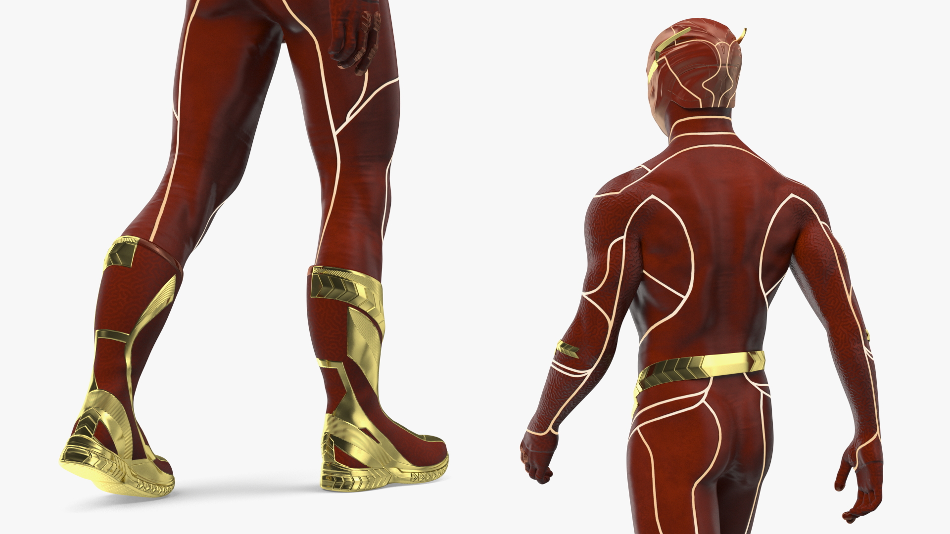 3D model DC Character Flash Rigged