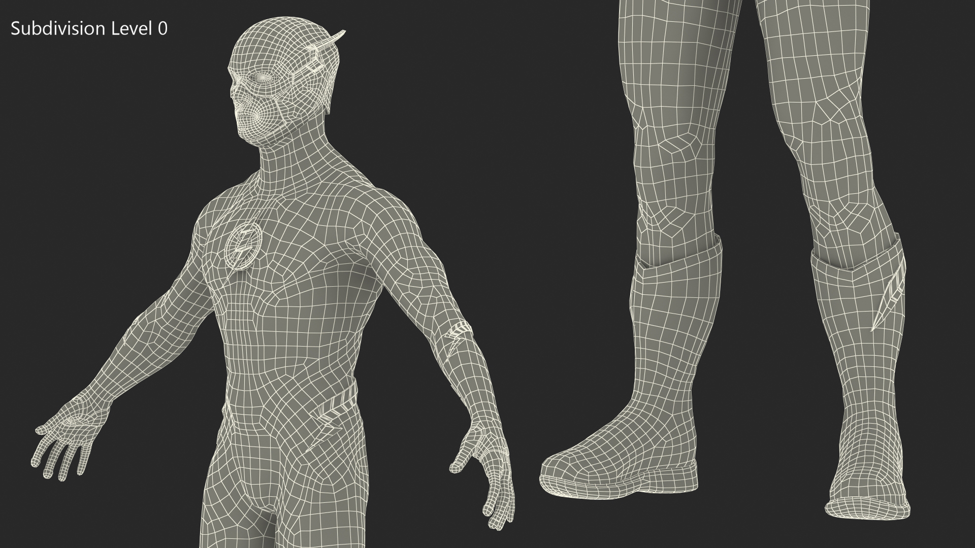 3D model DC Character Flash Rigged