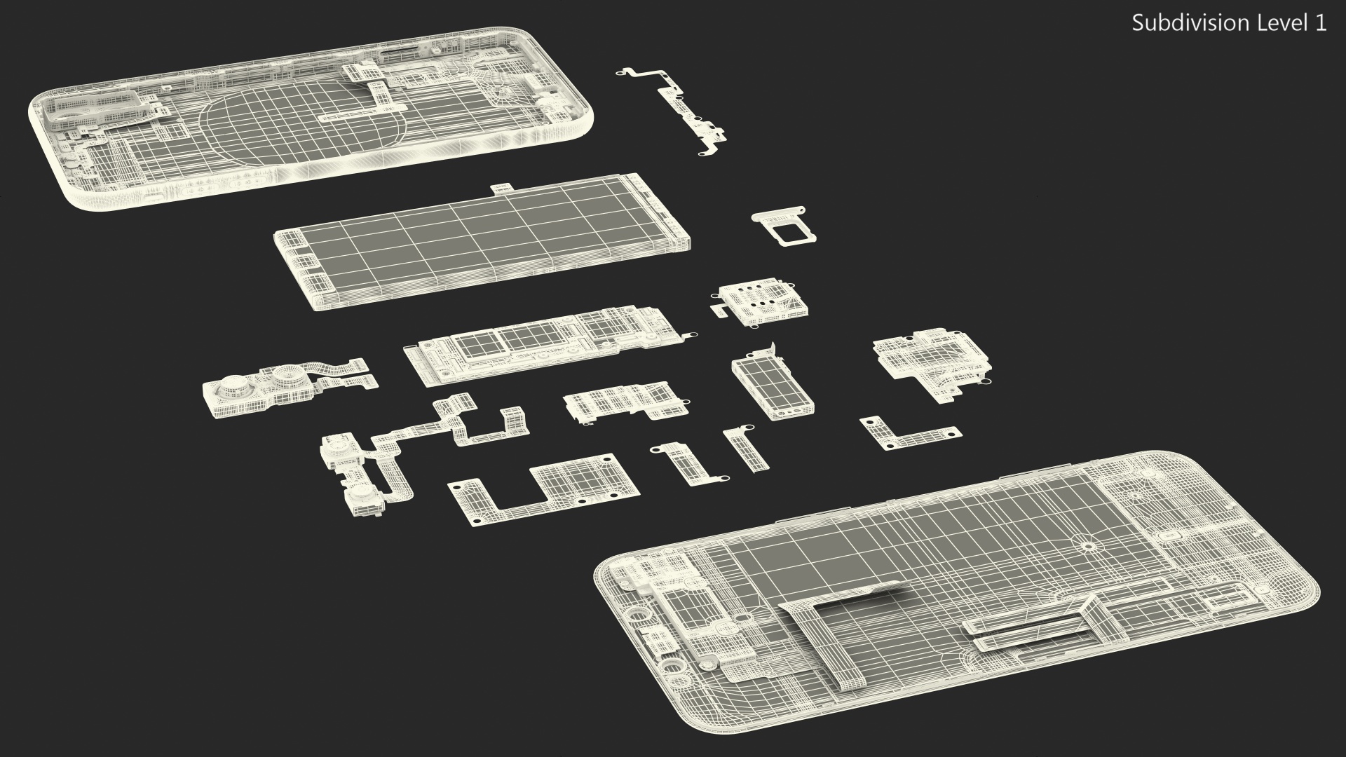 3D iPhone 11 Fully Disassembled model