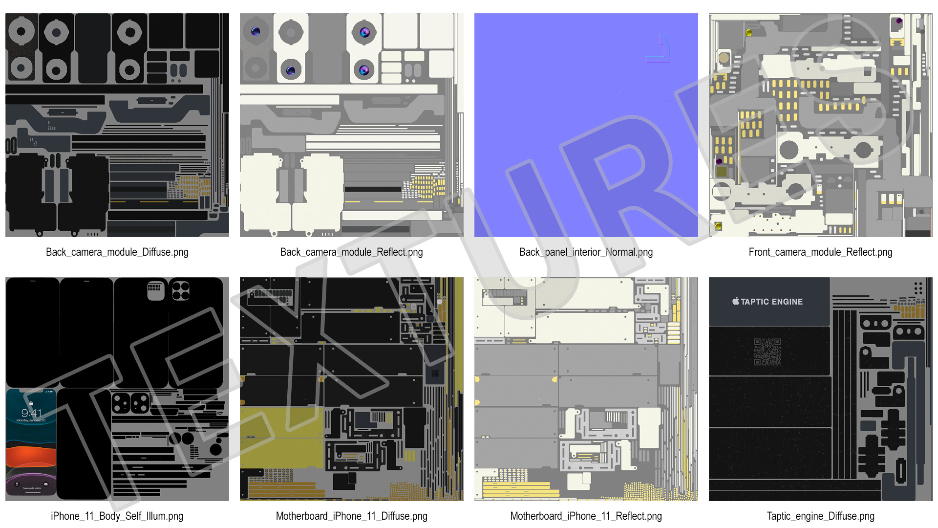 3D iPhone 11 Fully Disassembled model