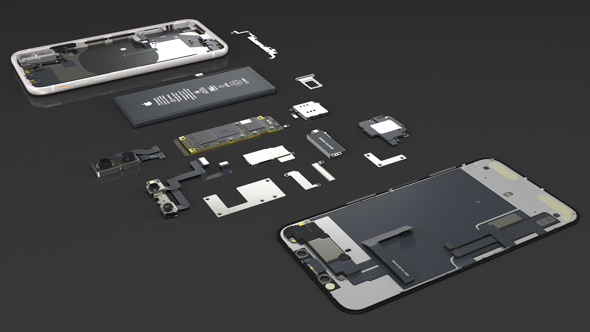 3D iPhone 11 Fully Disassembled model