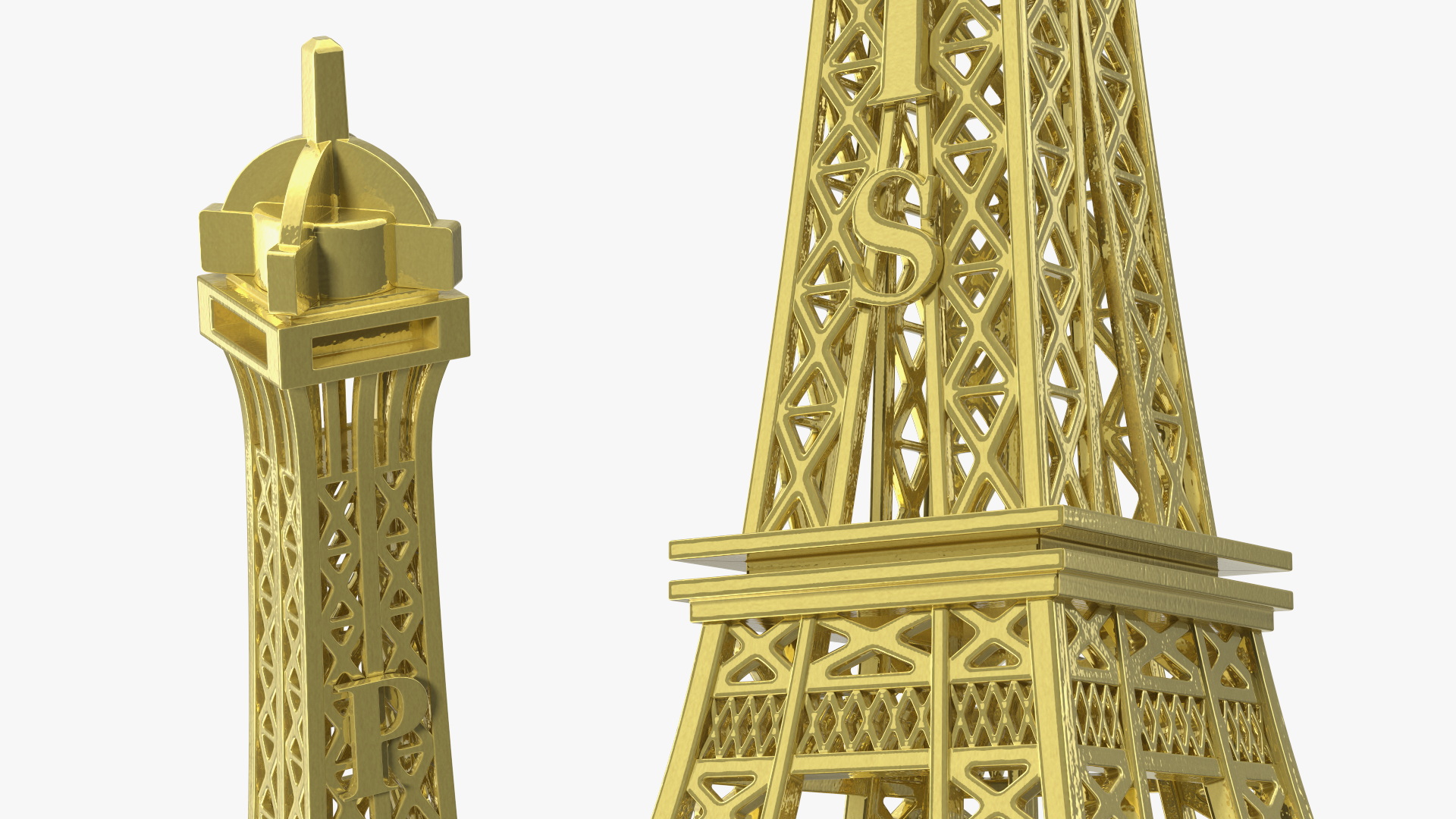 3D Eiffel Tower Gold Souvenir