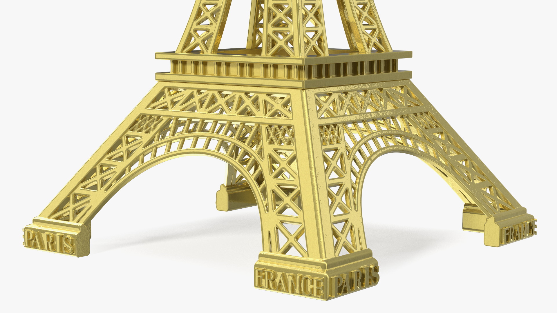 3D Eiffel Tower Gold Souvenir