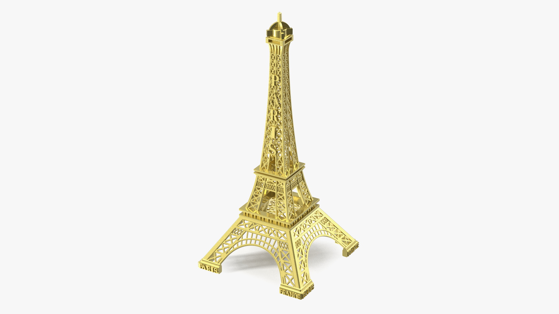 3D Eiffel Tower Gold Souvenir