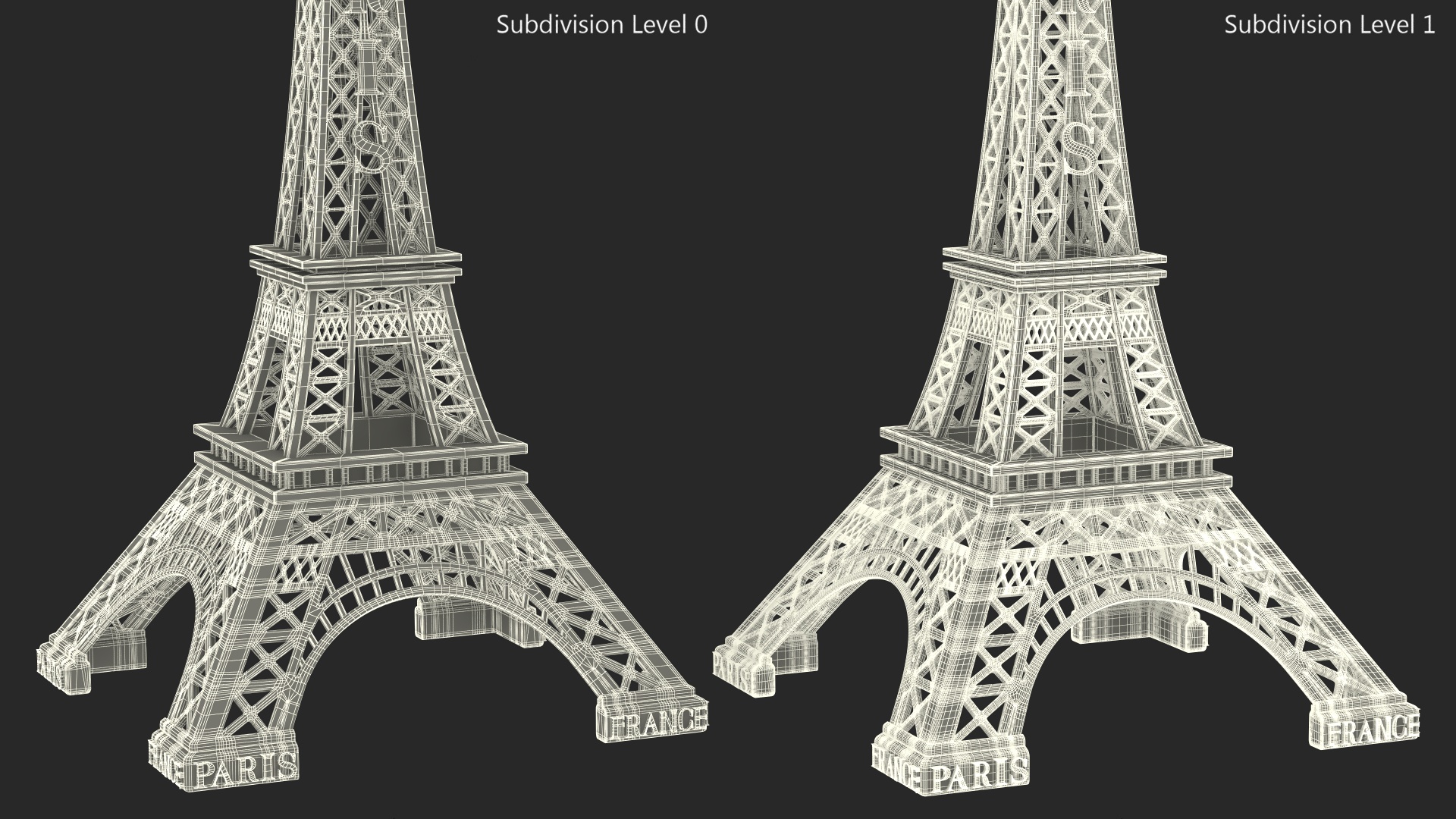 3D Eiffel Tower Gold Souvenir