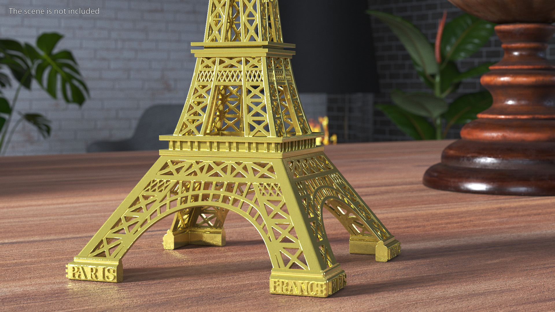 3D Eiffel Tower Gold Souvenir