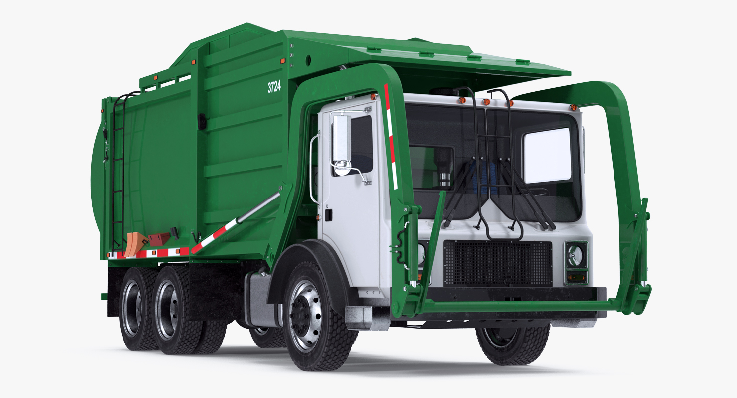 3D Trash Truck Generic Rigged