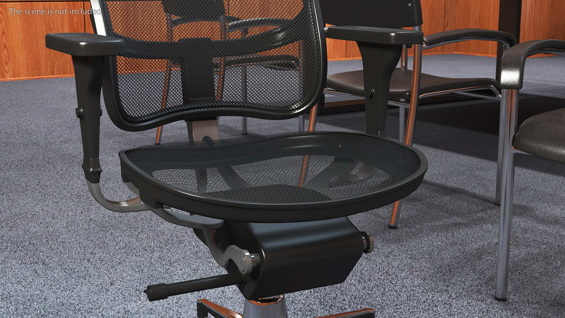 3D Office Chair with Armrests