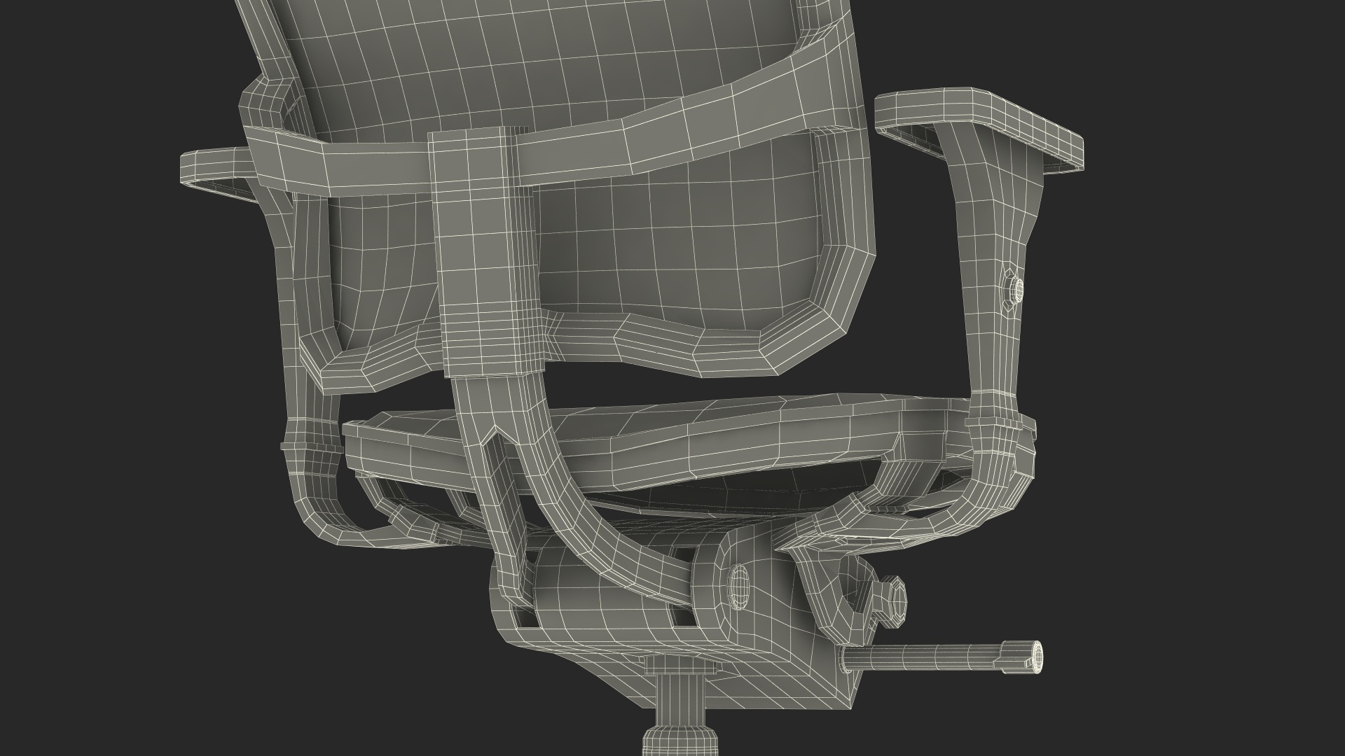 3D Office Chair with Armrests