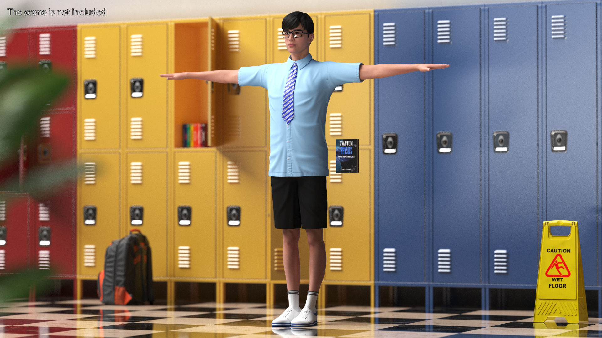 Chinese Schoolboy T-Pose 3D model