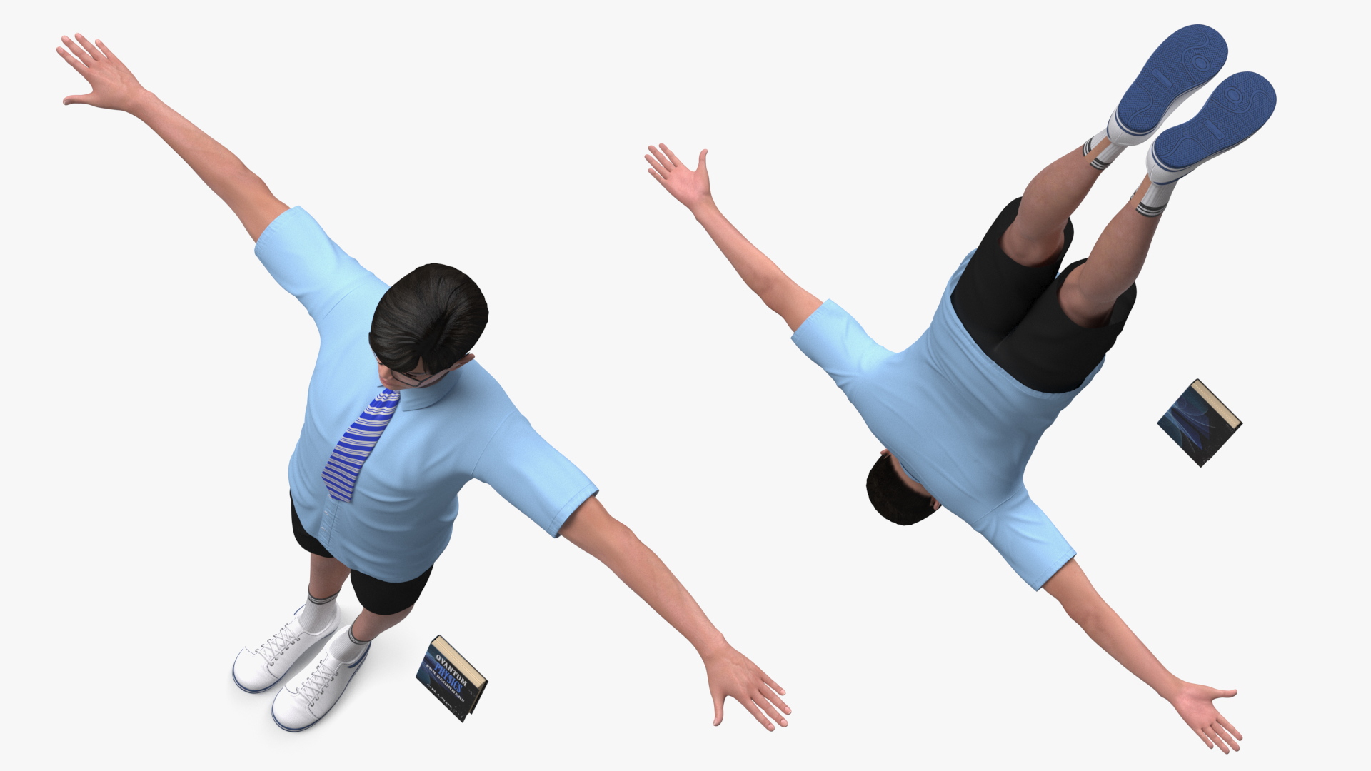 Chinese Schoolboy T-Pose 3D model