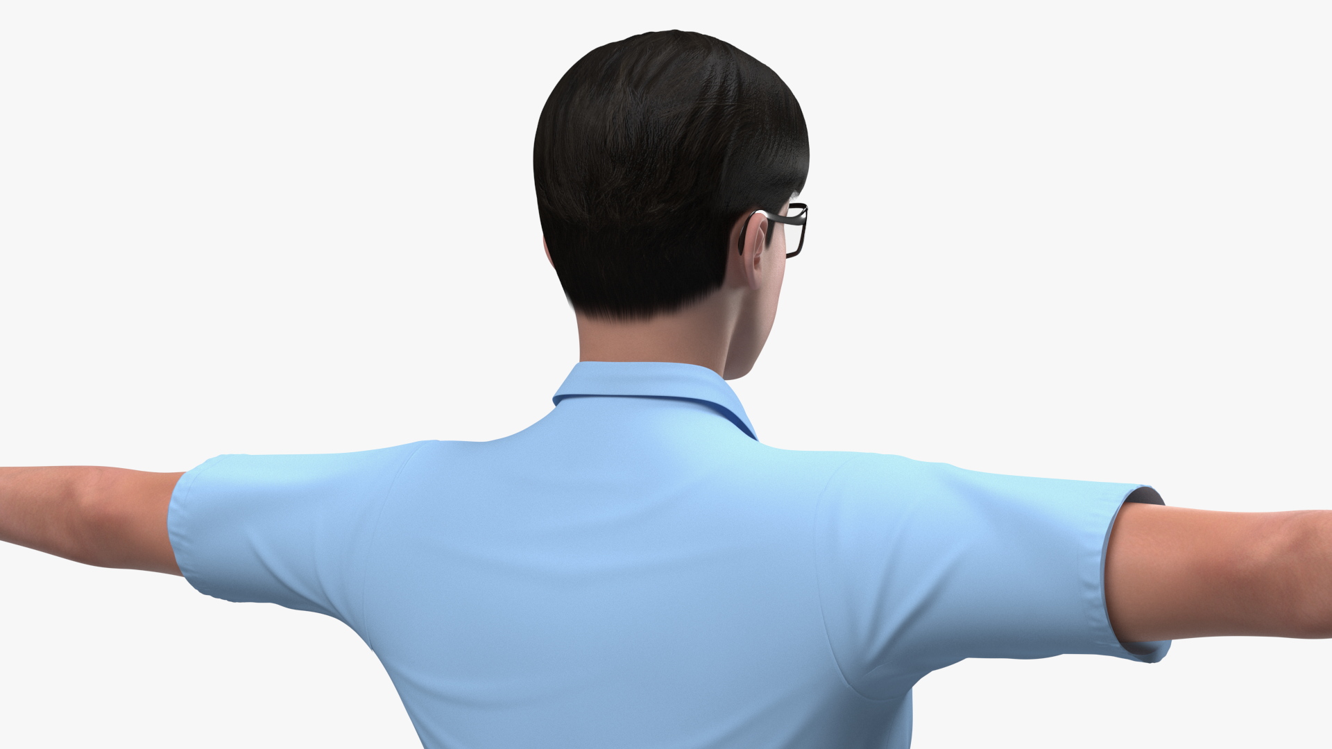 Chinese Schoolboy T-Pose 3D model