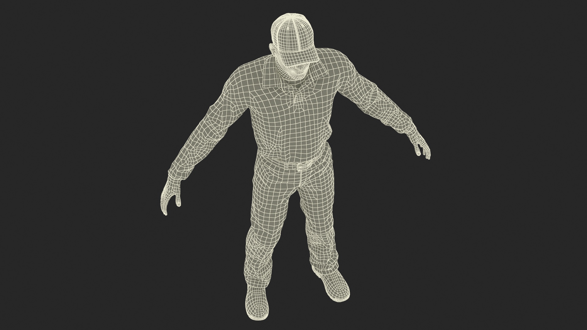 3D Young Man in Casual Clothes Rigged for Maya model