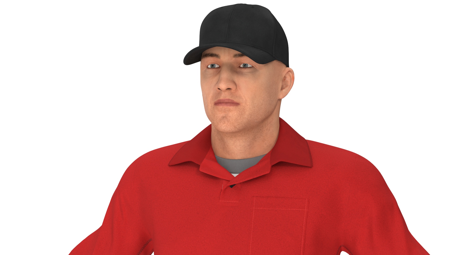 3D Young Man in Casual Clothes Rigged for Maya model